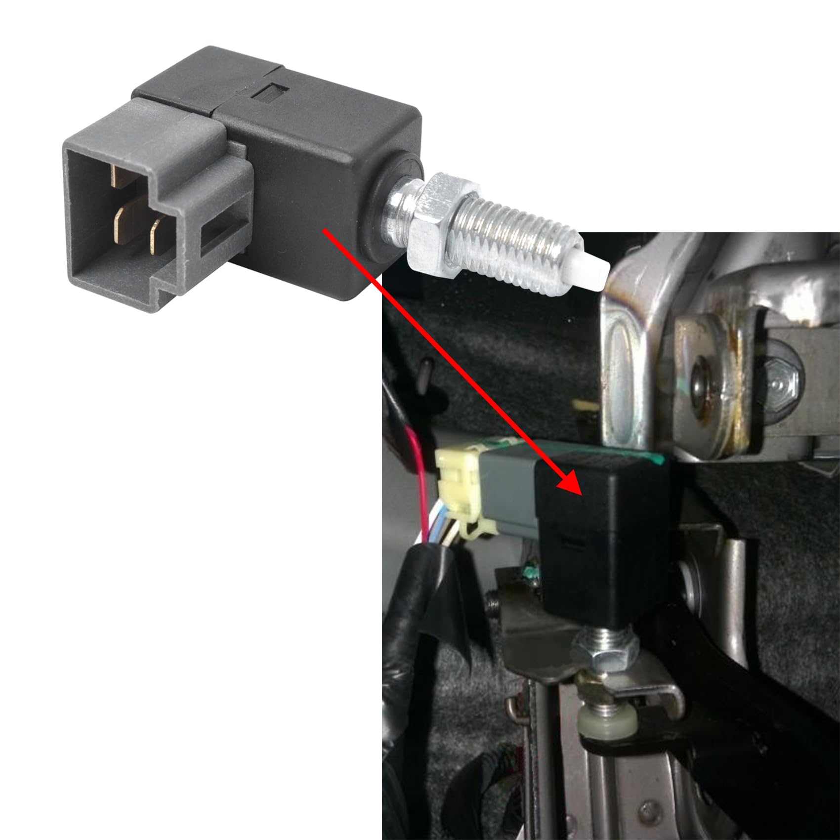 Zufoty Brake Light Switch Stop Lamp 93810-3K000 938103K000 Sls342 Ja4371 Compatible With Hyundai Accent Elantra Entourage Santa Fe Scoupe Sonata Tiburon Tucson Kia Forte Optima Rio Rio5 Sedona Soul