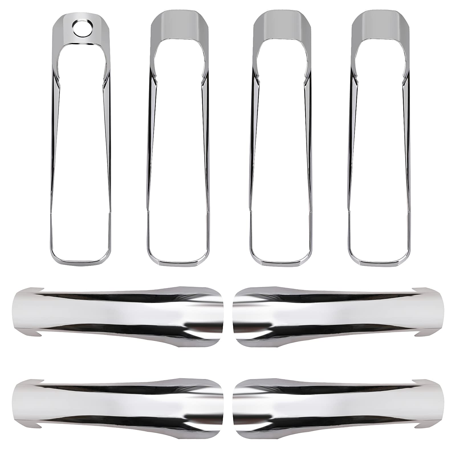 Tutor Auto Chrome Door Handle Covers Compatible With 2009-2018 Dodge Ram 1500 2500 3500 - Handle-Exterior Door