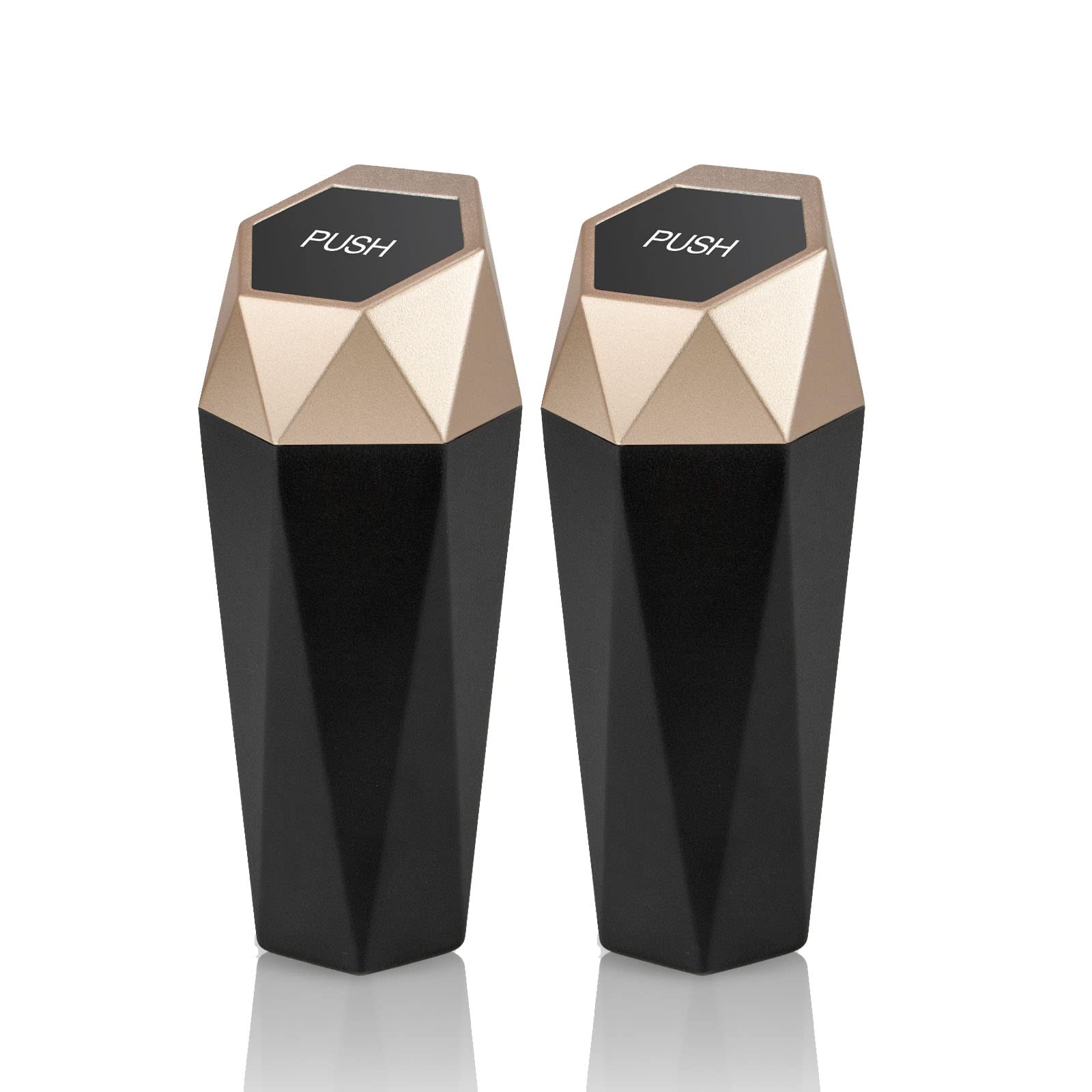 Oudew Car Trash Can With Lid - 2-Pack, Interior Accessories For Vehicles, Leakproof Garbage Can With 30 Detachable Trash Bags, M