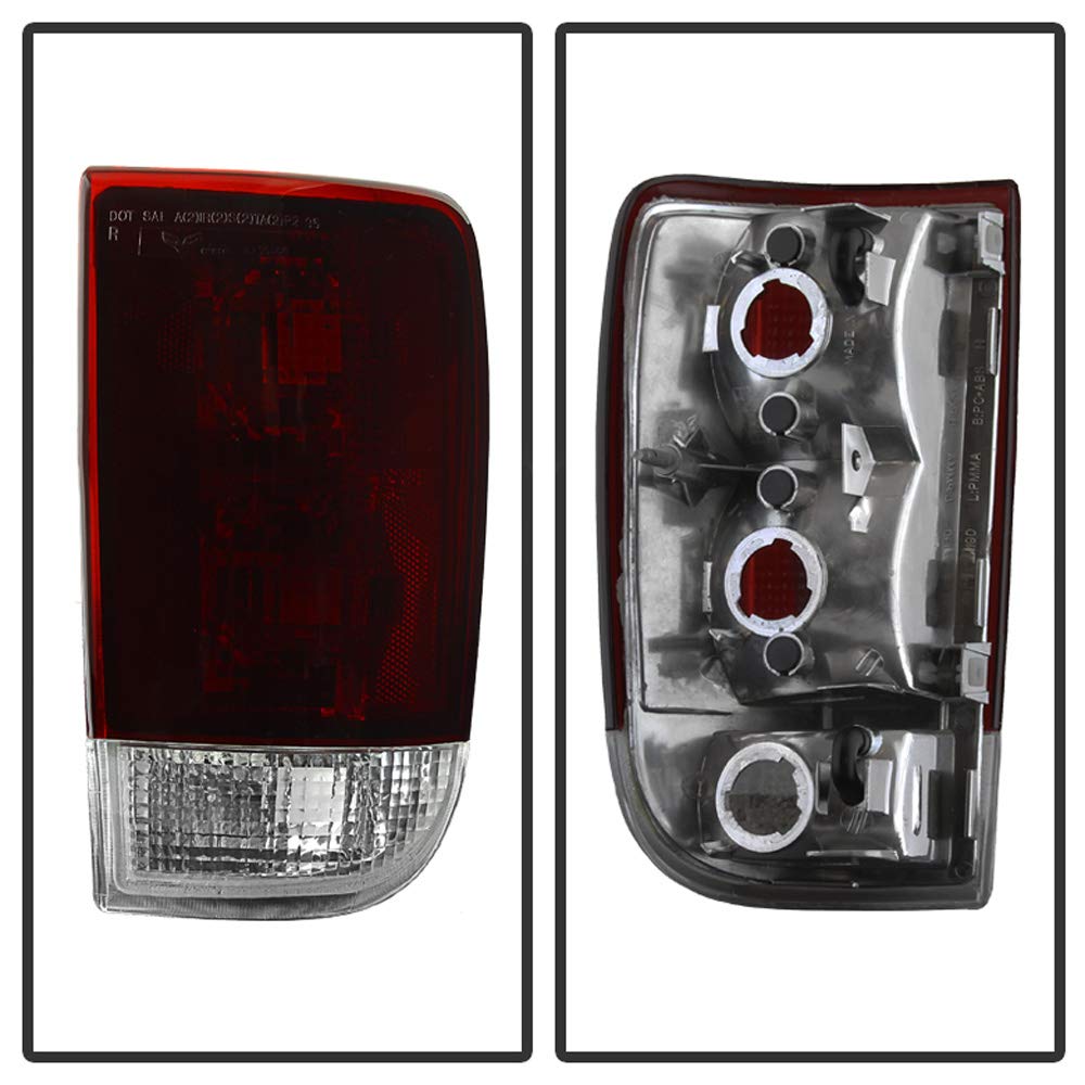 Acanii - For Red Smoke 1995-2005 Chevy Blazer Gmc Jimmy Tail Lights Brake Lamps Replacement Driver & Passenger Side