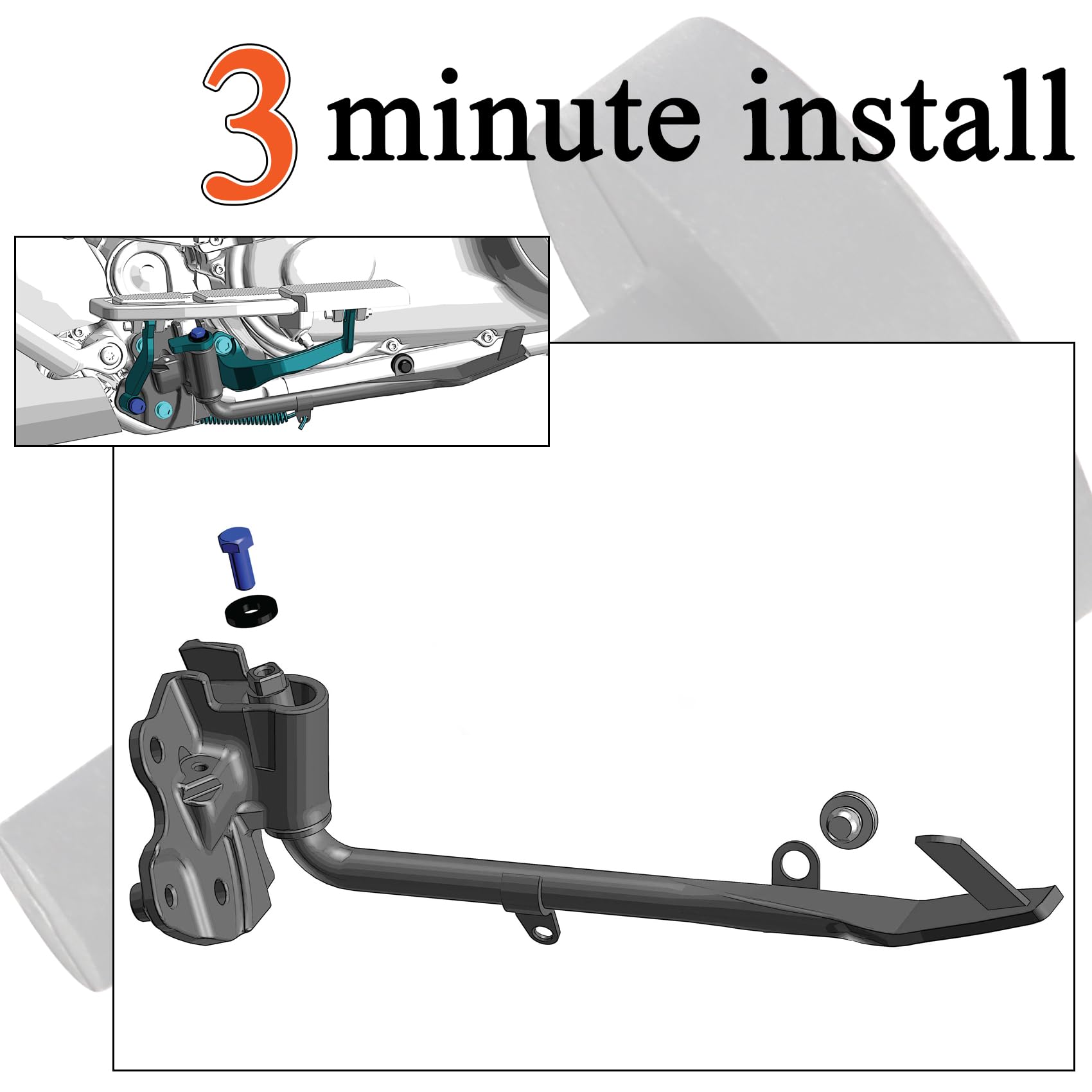 Fovplue Jiffy Stand Leg Bumper/Kickstand Bumper Pad For Harley Touring 2007-2023, For Electra Glide Flht, Street Glide Flhx, Road Glide Fltr,Road King Flhr,Replaces For Hd# 50245-07