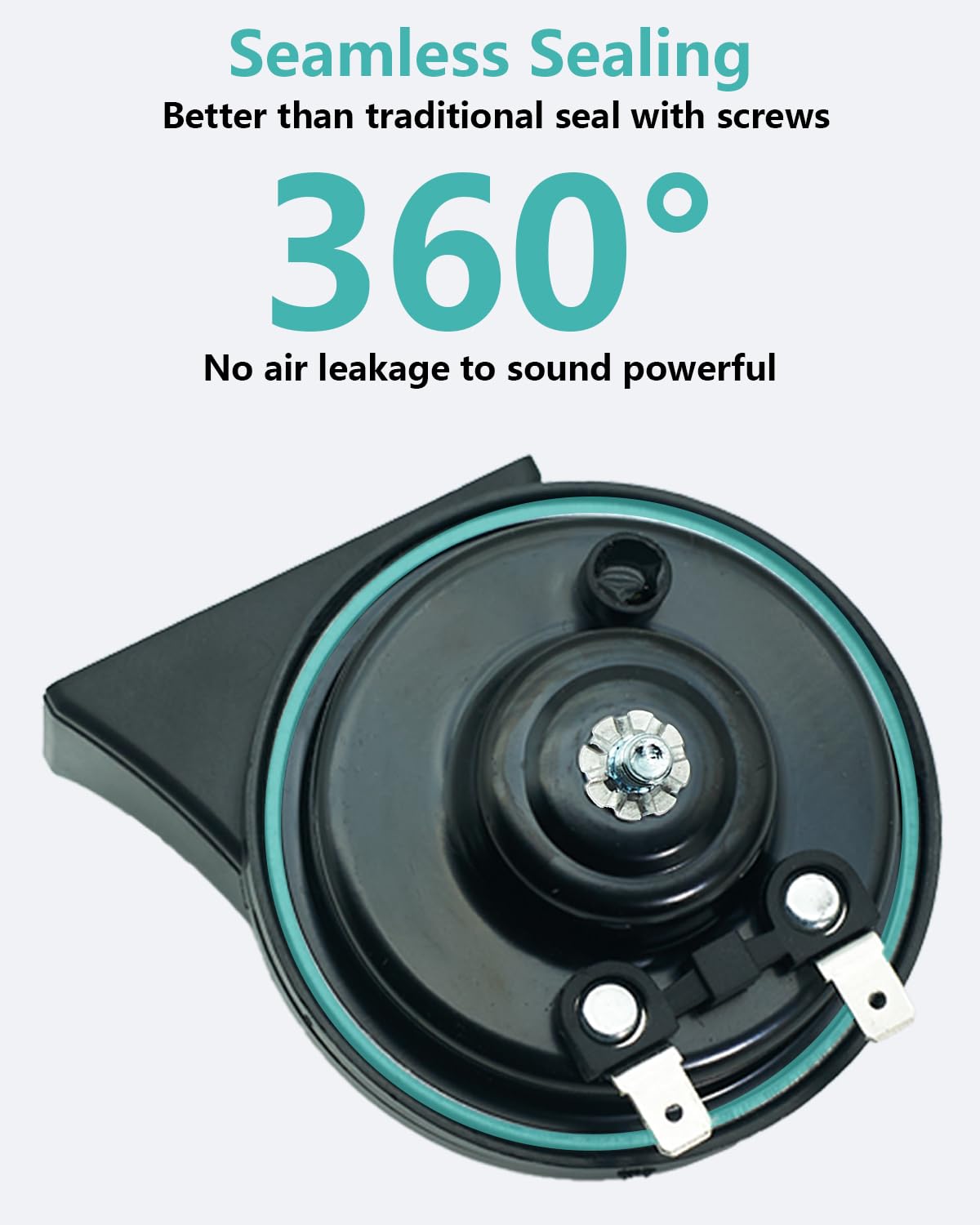 Neoget Car Horn 12V High Tone 510Hz, Loud Waterproof Electric Single Deep Pitch Horn, 128Db Universal Fit 12 Volt Vehicle Auto T