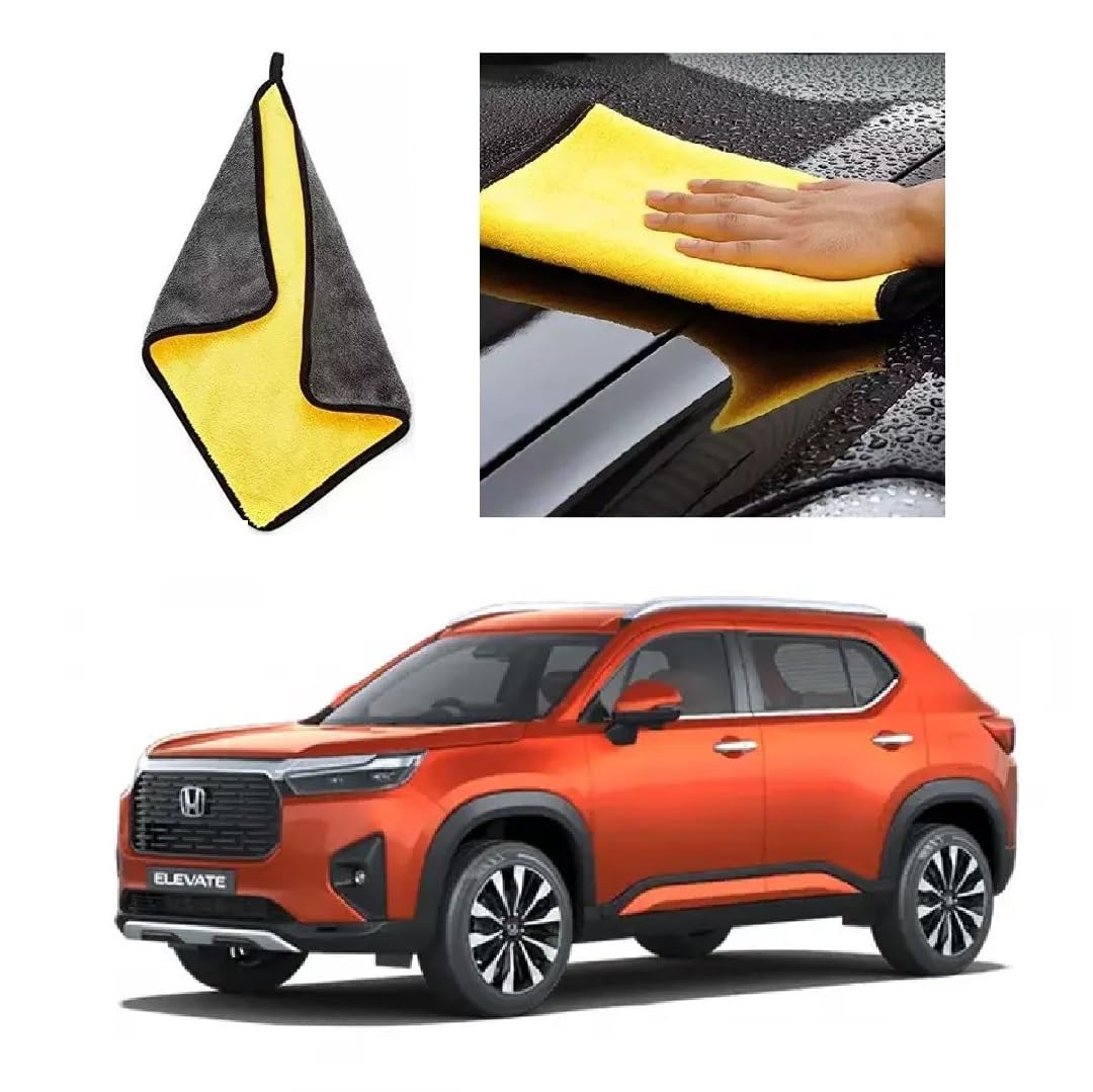 Car Cleaning and DetailingDual Sided Microfiber Cloth 600 GSM 40cm x 40cm (Pack of 2) Suitable for Elevate