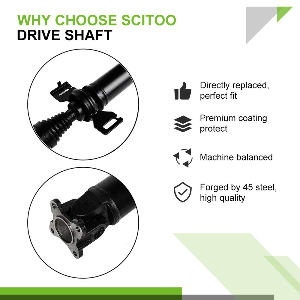 Scitoo Rear Driveshaft Propeller Shaft Length 90-In Compatible For Toyota Rav4 4Wd 2006-2013