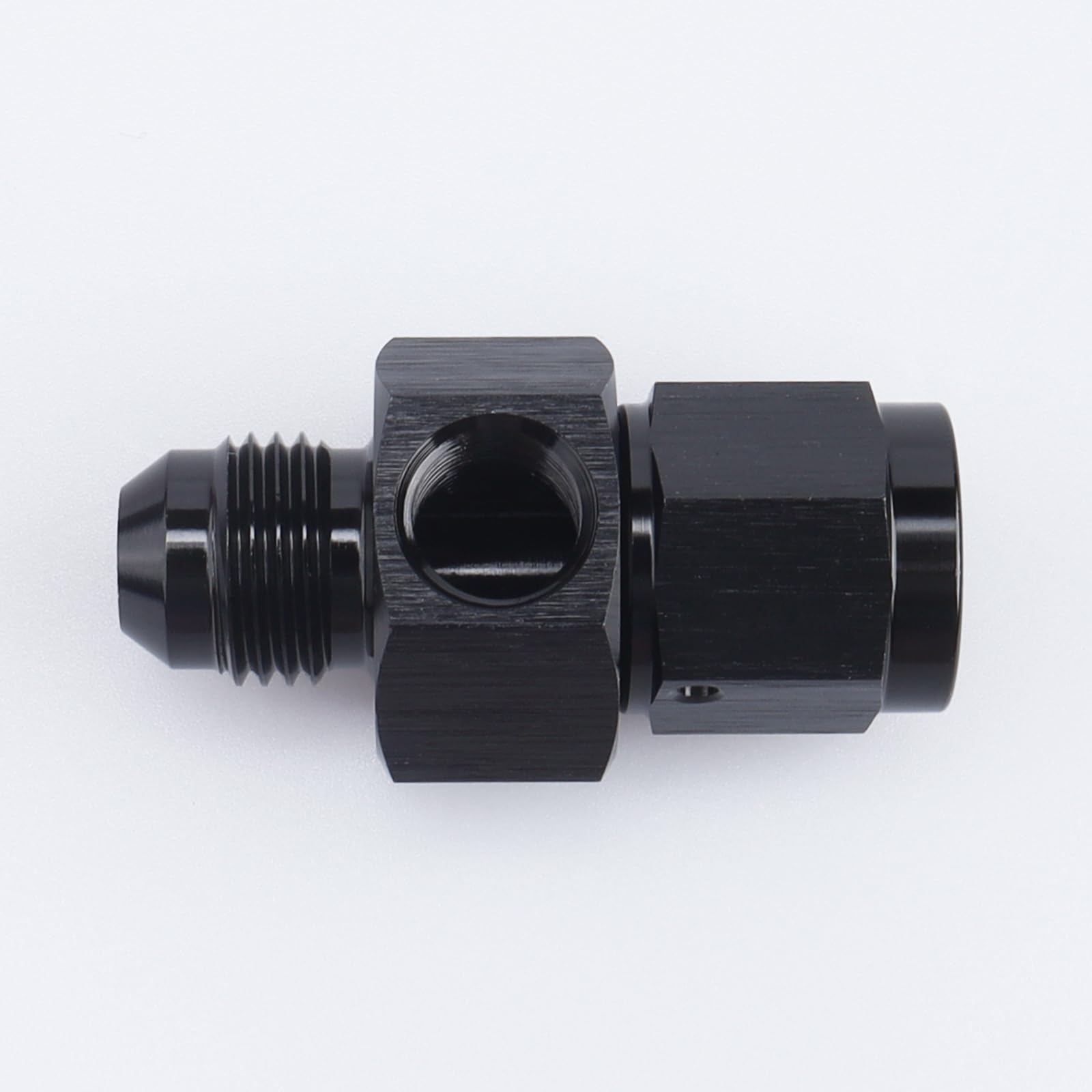 AC PERFORMANCE Black Aluminum Anodized -6 AN Male to Female -6 AN with 1/8'' NPT Gauge/Gage Port Hose Tube Adaptors Fitting Pres