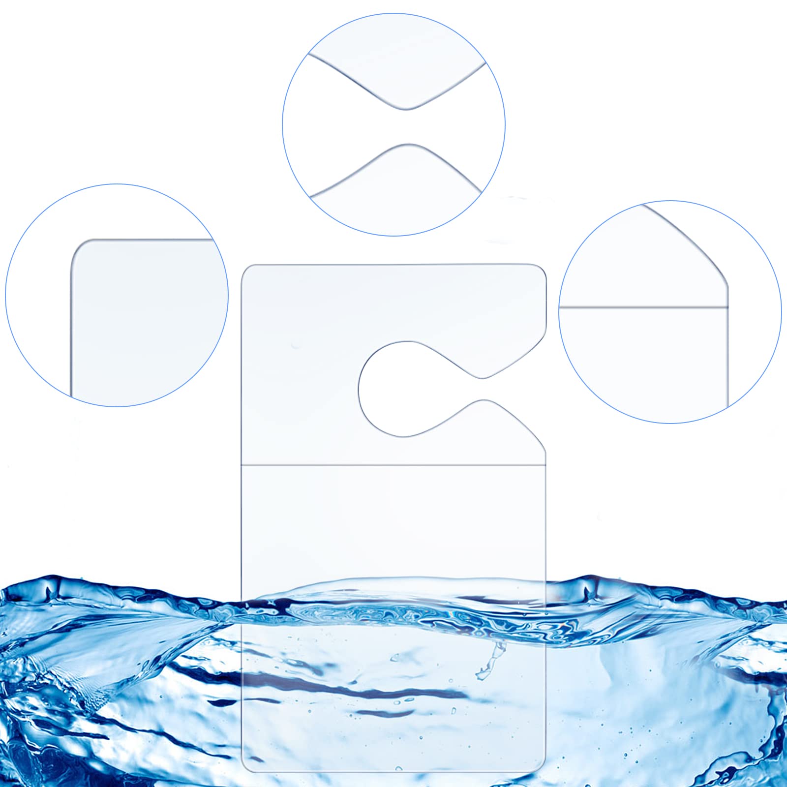 Fainne 500 Pcs Clear Parking Permit Holder Parking Pass Holder Rearview Mirror Hanger Parking Permit Card Holder for Car Rear Vi