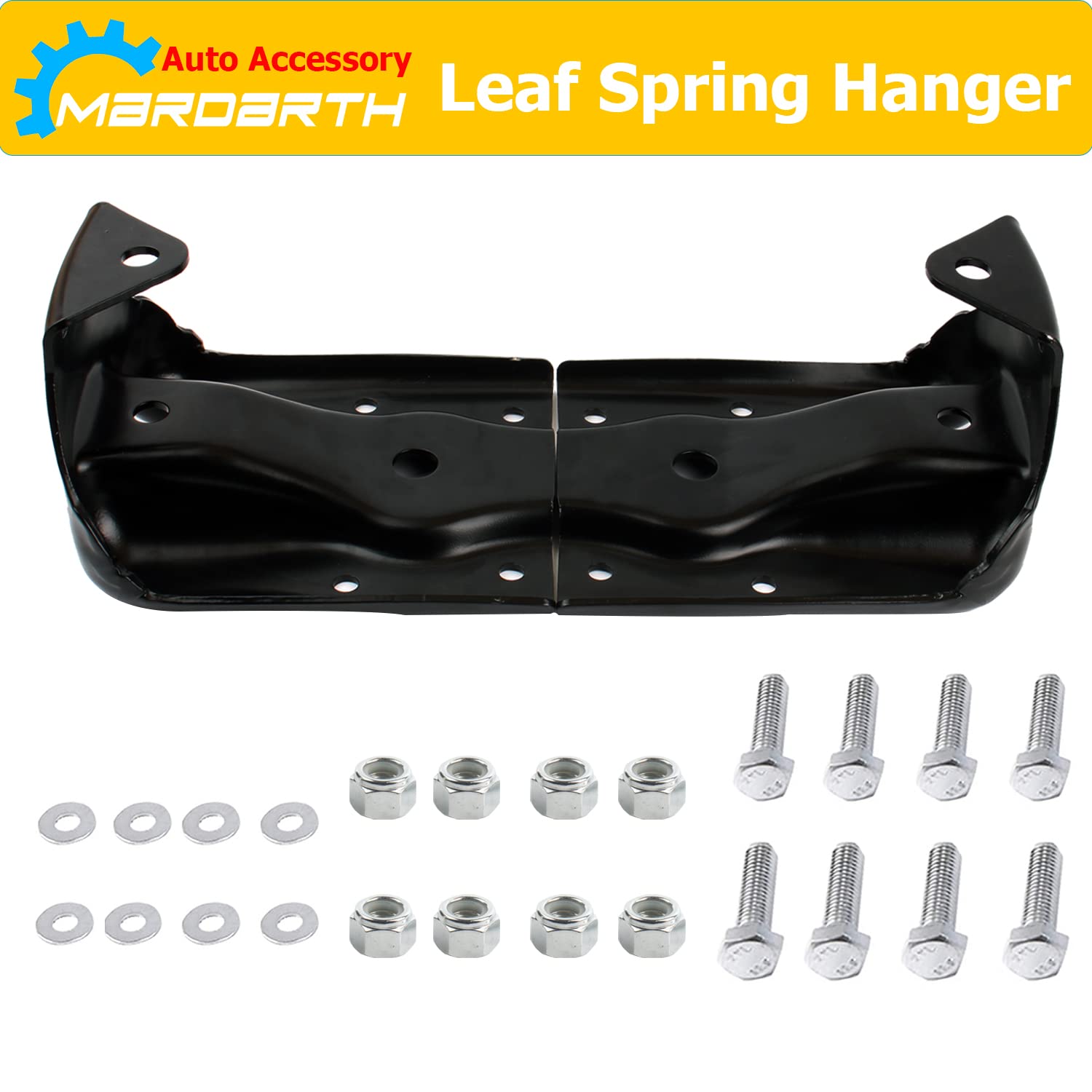 12474021 Rear Leaf Spring Bracket Kit Compatible With 1999-2015 Silverado Sierra 1500, 2007-2009 Tahoe Yukon Escalade Avalanche, Rear Leaf Spring Hanger Replace 722032