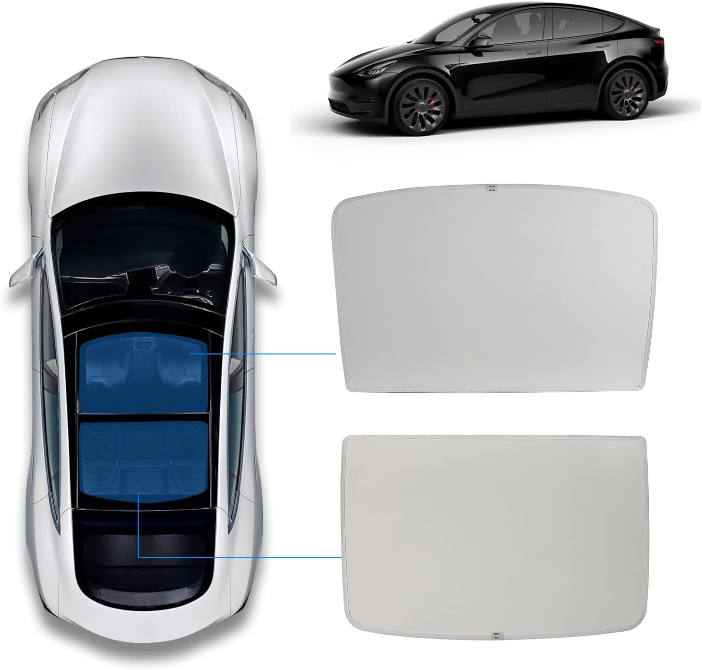 Topfit For Model Y Sunshade Roof Window Insulation Uv Rays Protection Sun Shade For Tesla Model Y Heat Blocking Shades Shading R