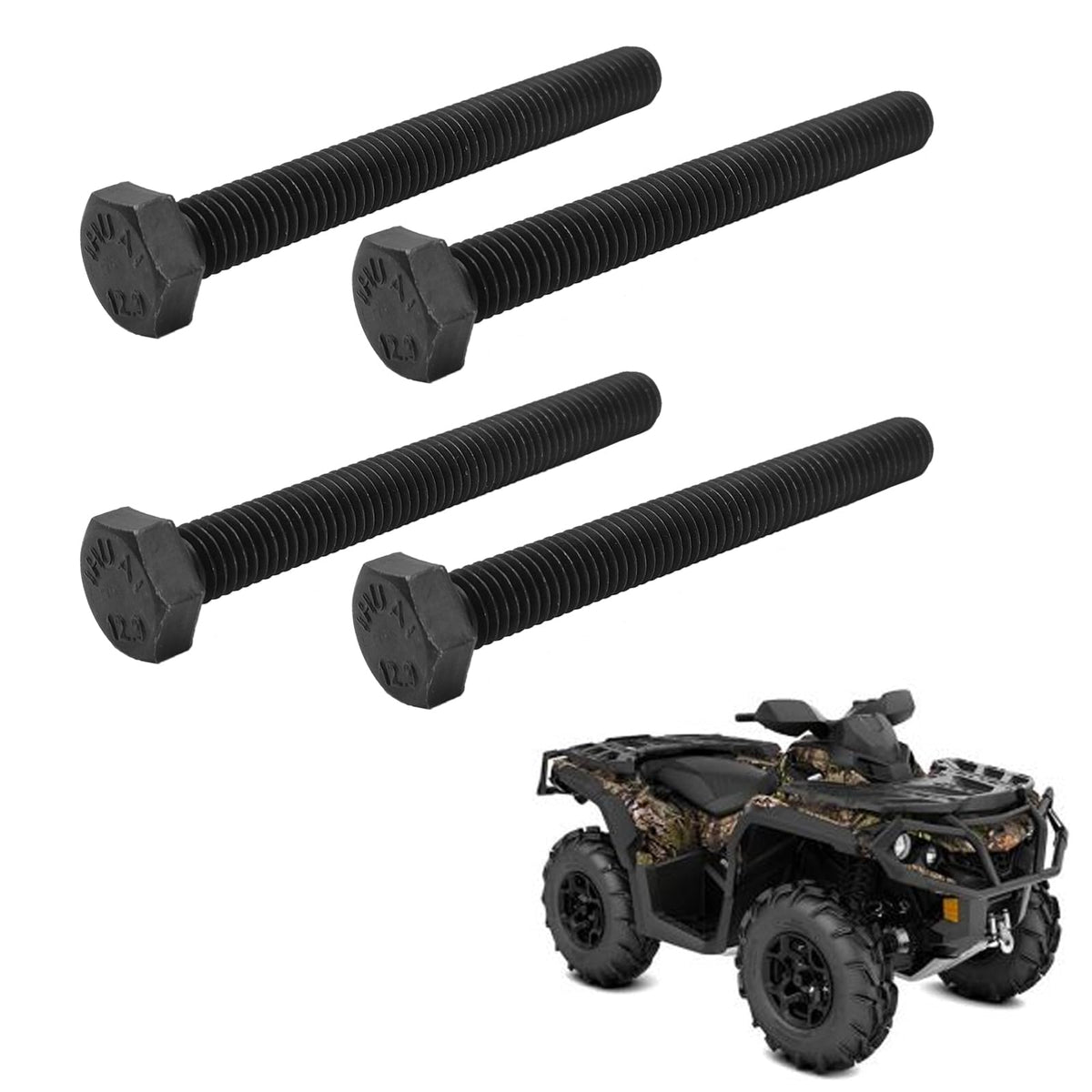4 Pcs M8 8mm Secondary Clutch Spreader Belt Change Removal Tool Compatible with Can-am ATV's and SXS's Bolt M8 x 1.25 x 70, 12.9