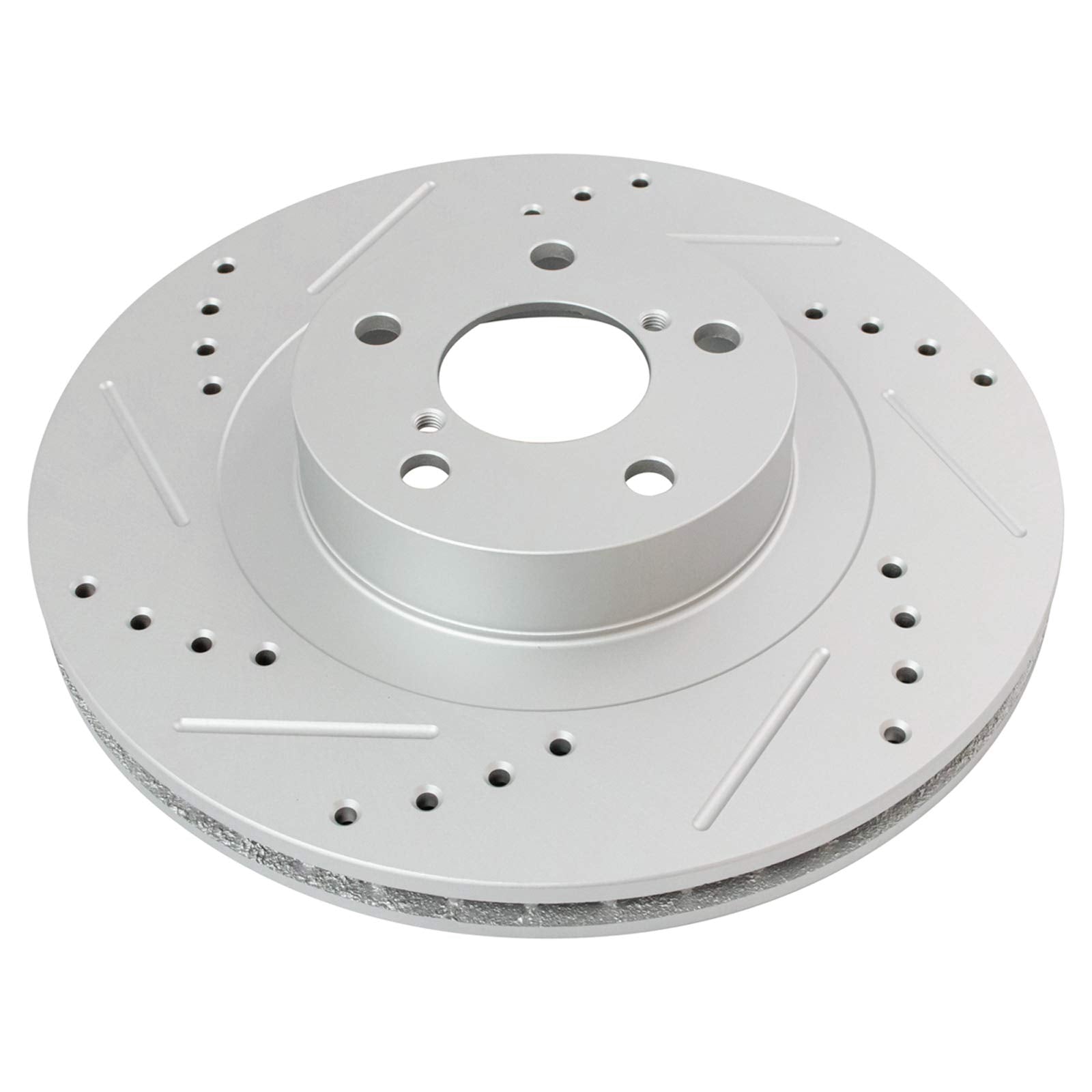 Trq Front Performance Brake Rotor Drilled Slotted Pair Set For 2005-2006 9-2X / 2003-2006 Baja / 2003-2008 Forester / 2002-2007