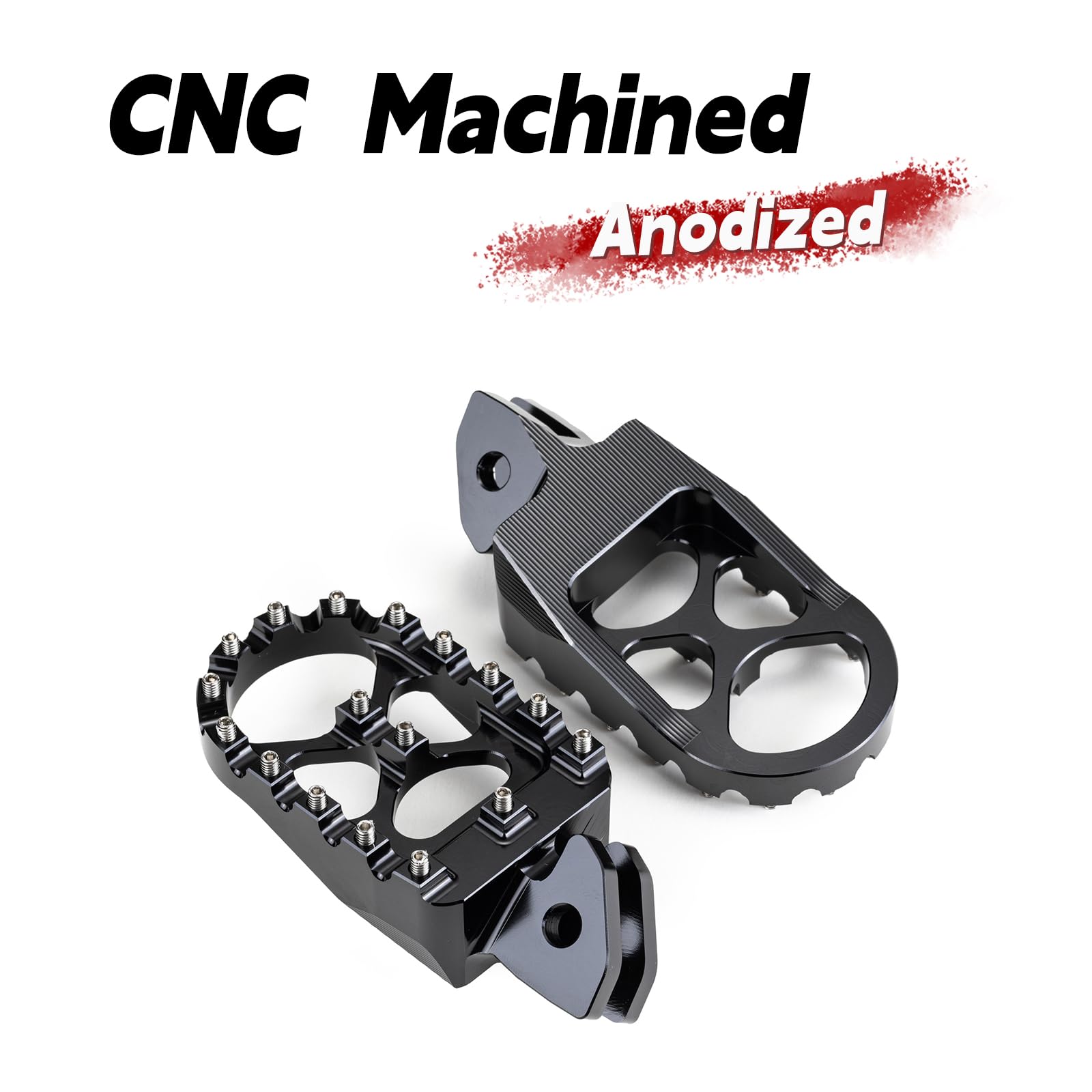 Hopider Sur Ron Foot Pegs, Motorcycle Foot Pegs Dirt Bike Cnc Footpegs Foot Pedals Rests Compatible With Sur Ron Light Bee S/X Segway X160 X260 Talaria Sting Mx3 Mx4 Talaria Xxx, Black