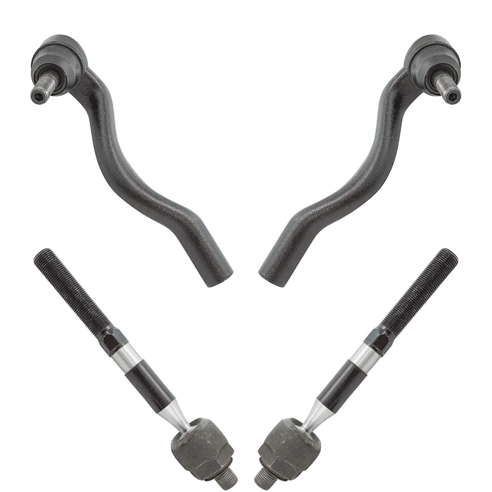 Trq Front Tie Rod Set Compatible With 2011-2015 Dodge Durango Jeep Grand Cherokee