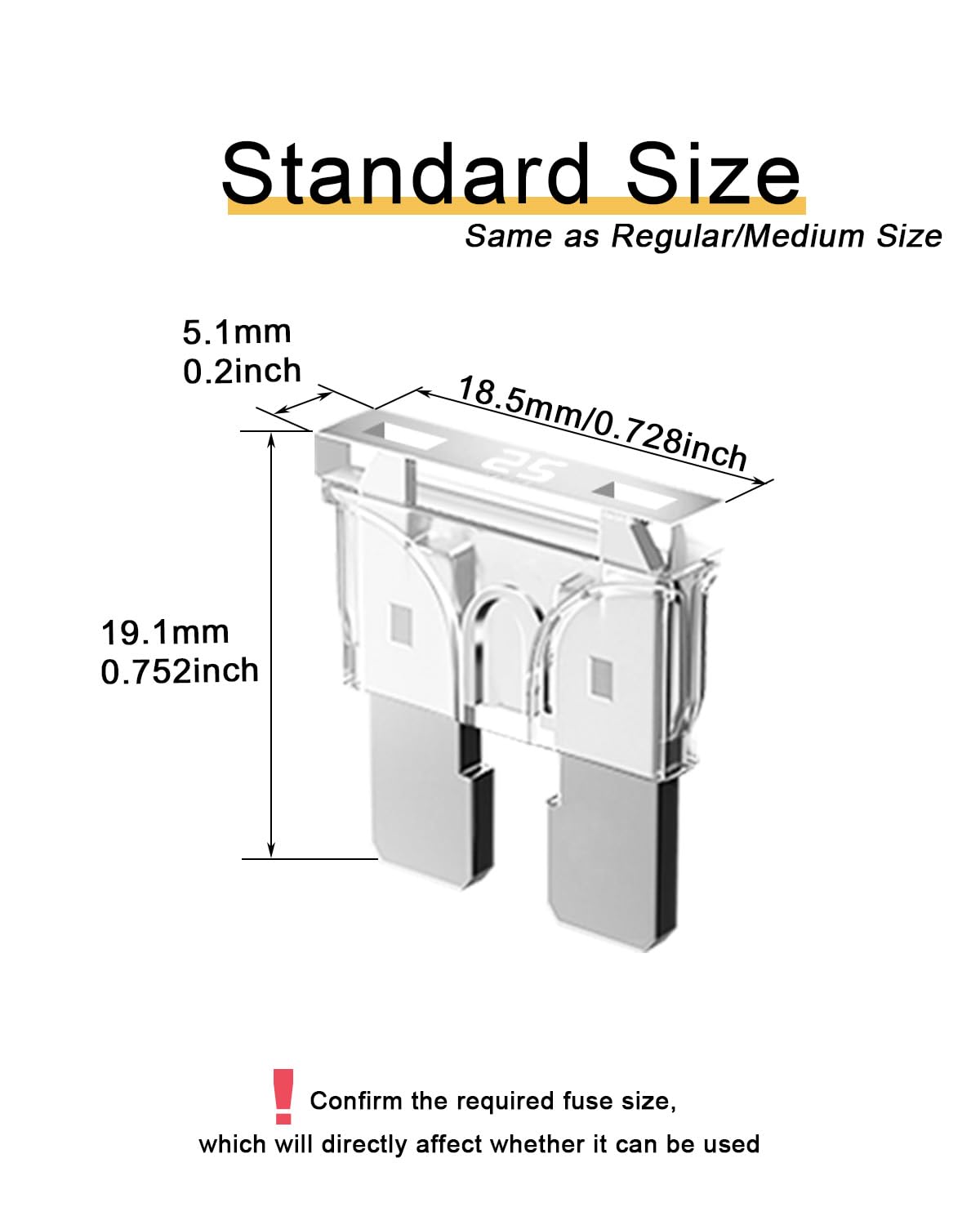 Riseuvo 50Pcs 25A Standard Car Fuses - 25 Amp Automotive Fuses(Ato/Apr/Ats), 32V (12/24V) Blade Fuse For Rv/Truck/Suv