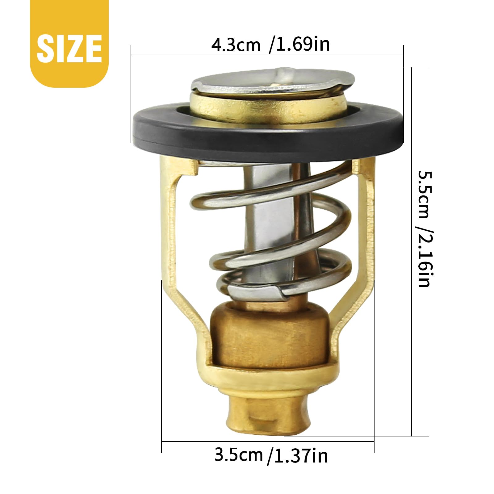 17670-90J00 17670-90J01 Cooling Thermostat 60? Thermostat Replacement for Suzuki Outboard Four Stroke DF200 DF225 DF250 DF300 DF