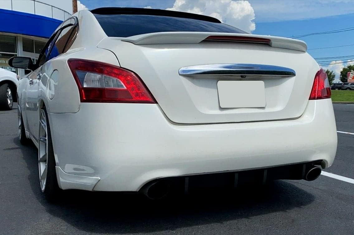 ECOTRIC Rear Bumper Lip Diffuser Compatible with 2009-2015 7th Gen Nissan Maxima Rear Body Kit Bumper Chin Lip Diffuser Spoiler