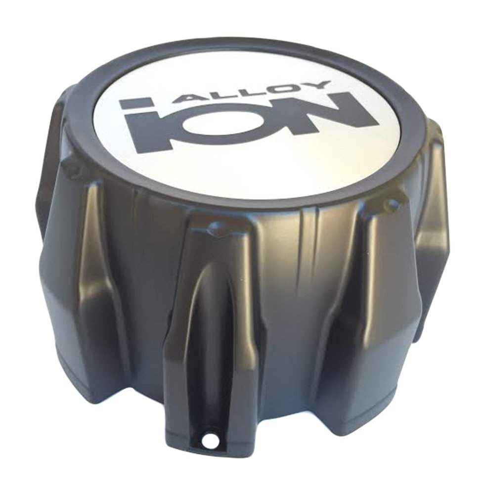 Ion Alloy C1018304B 81072012F-6 8 Lug Black Wheel Center Cap