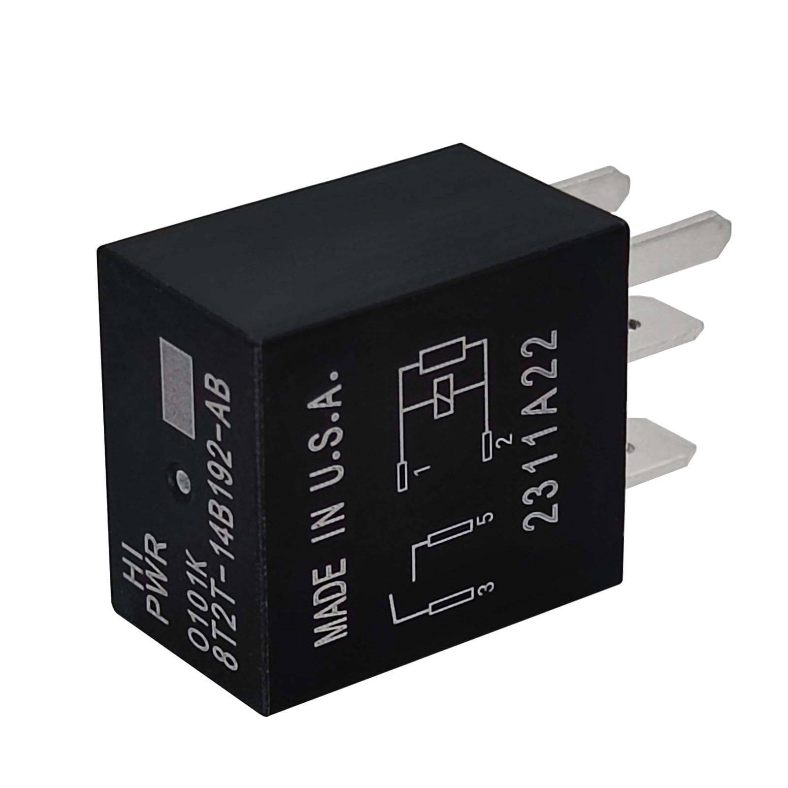 Relay 8T2T-14B192-Ab (Set Of 2), 12Vdc 4 Pins Plug-In Automotive Relay - Reliable Oem Replacement, Compatible For Select Ford Vehicles