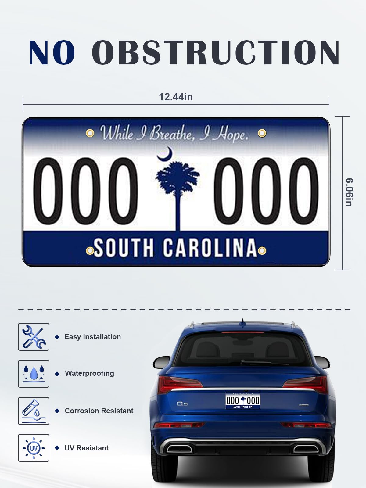 Rear License Plate Bracket For Audi Q3 Q4 e-tron Q4 Sportback e-tron Q5 Q5 Plug-in Hybrid Q5 Sportback SQ5 SQ5 Sportback Q6 e-tr