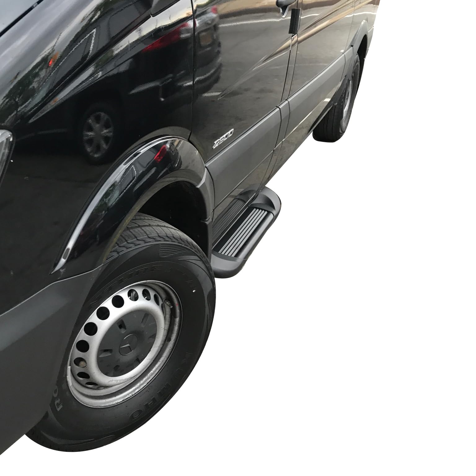Black Horse Off Road Transporter Running Boards Black Compatible With 2014-2025 Ram Promaster 1500, 2500, 3500-Tr-D13596