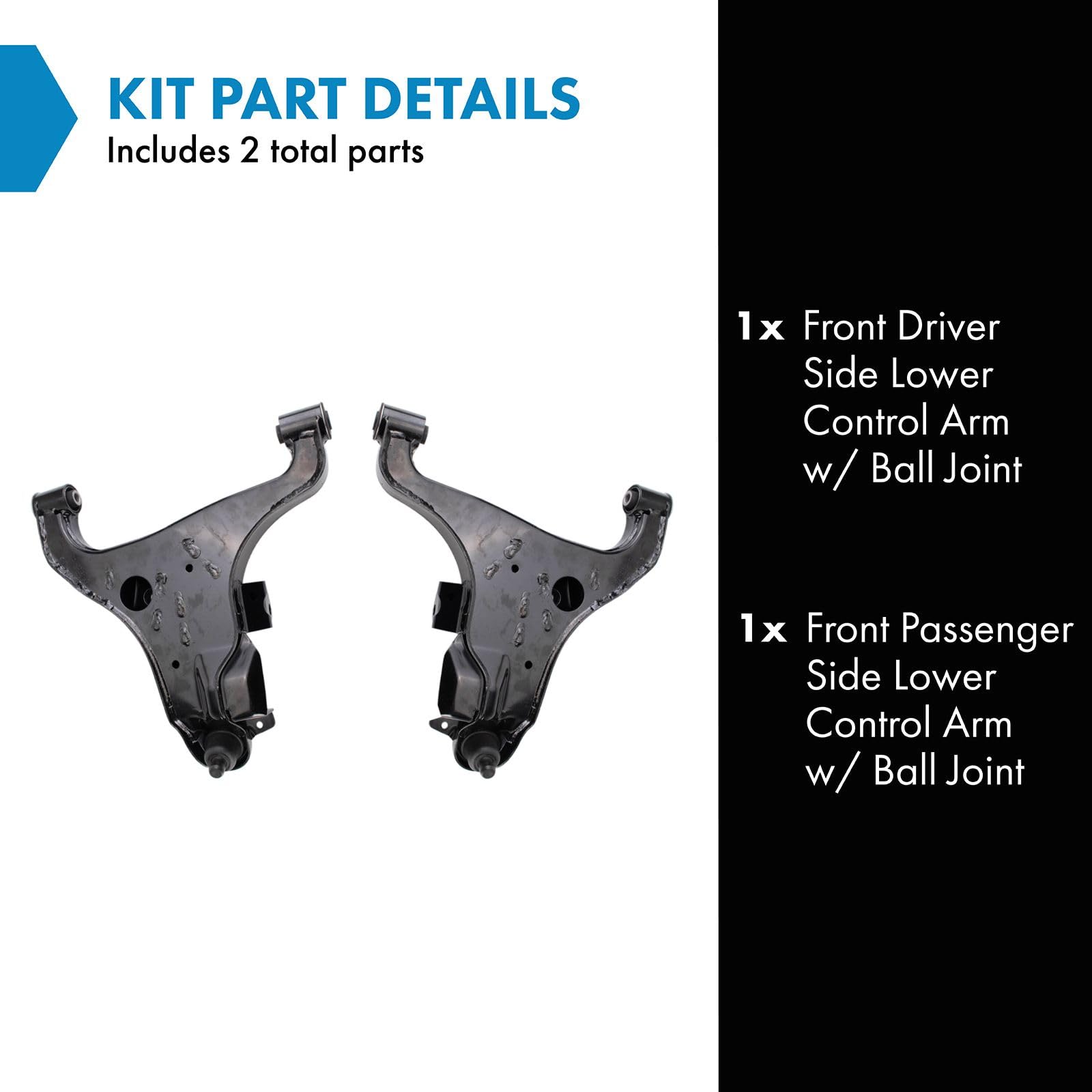 Trq Front Lower Control Arm With Ball Joint Set Compatible With 2011-2013 Infiniti Qx56 2014-2022 Qx80 2017-2023 Nissan Armada