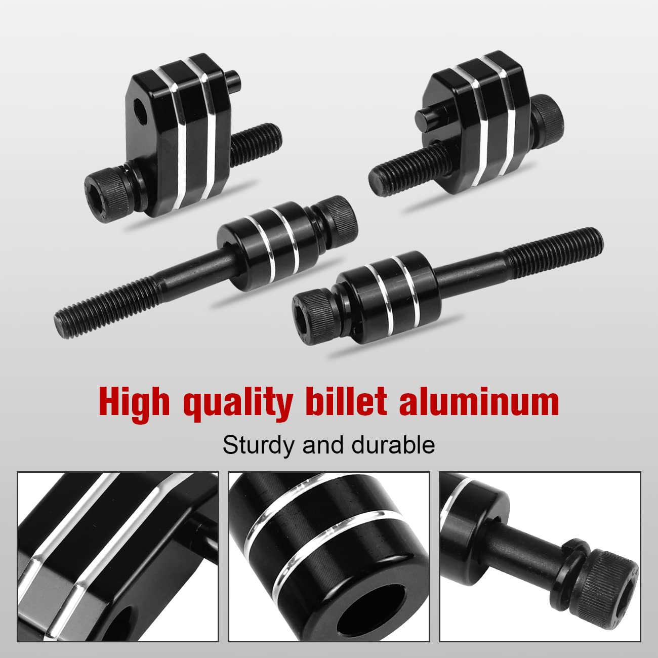 Aufer Driver Floorboard Outward Extension Driver Floorboard 1'' Spacer Extenders Kit Compatible With For 2009-2023 Touring Elect