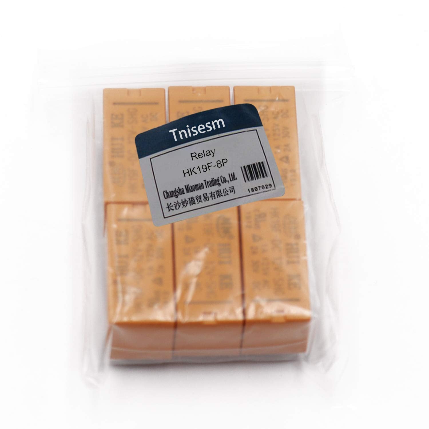 Tnisesm/6pcs Coil DPDT PCB Power Relay DC 3V 8 Pins Mini Power Relay PCB Relay HK19F-8P-3V