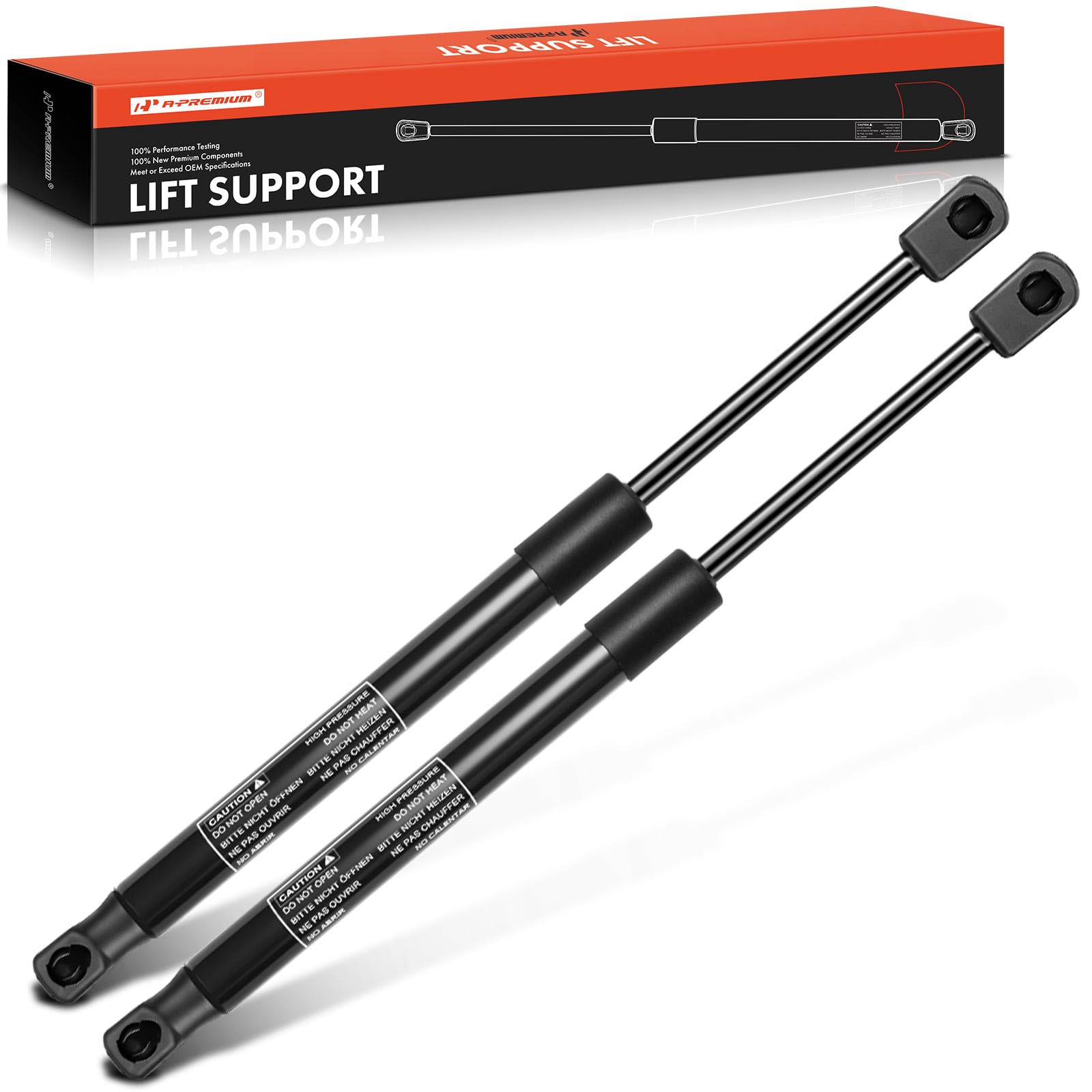 A-Premium Tailgate Rear Trunk Lift Supports Shock Struts Compatible With Select Chevrolet Model - Corvette 2014 2015 2016 2017 2