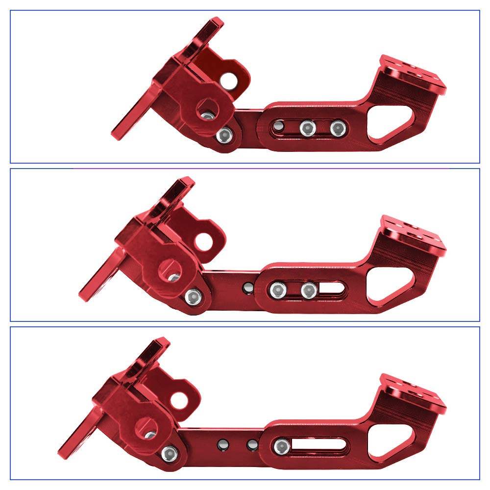 Kemimoto Motorcycle License Plate Bracket Fender Eliminator Kit Universal Motorcycle Tail Tidy License Plate Holder Mount Red