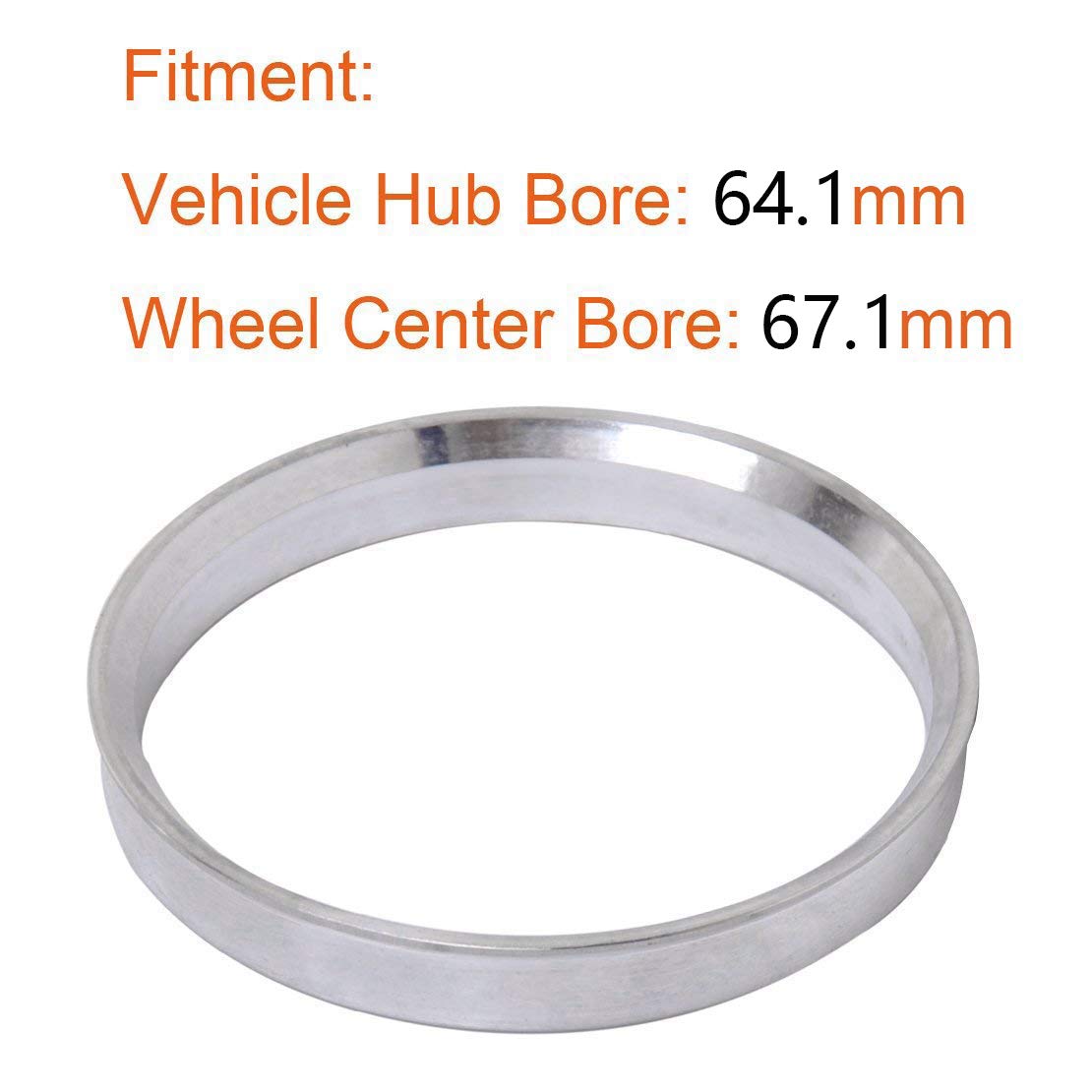 Zhteapr 4Pcs Wheel Hub Centric Rings 67.1 To 64.1 - Od=67.1Mm Id=64.1Mm - Aluminium Alloy Wheel Hubrings 64.1 To 67.1