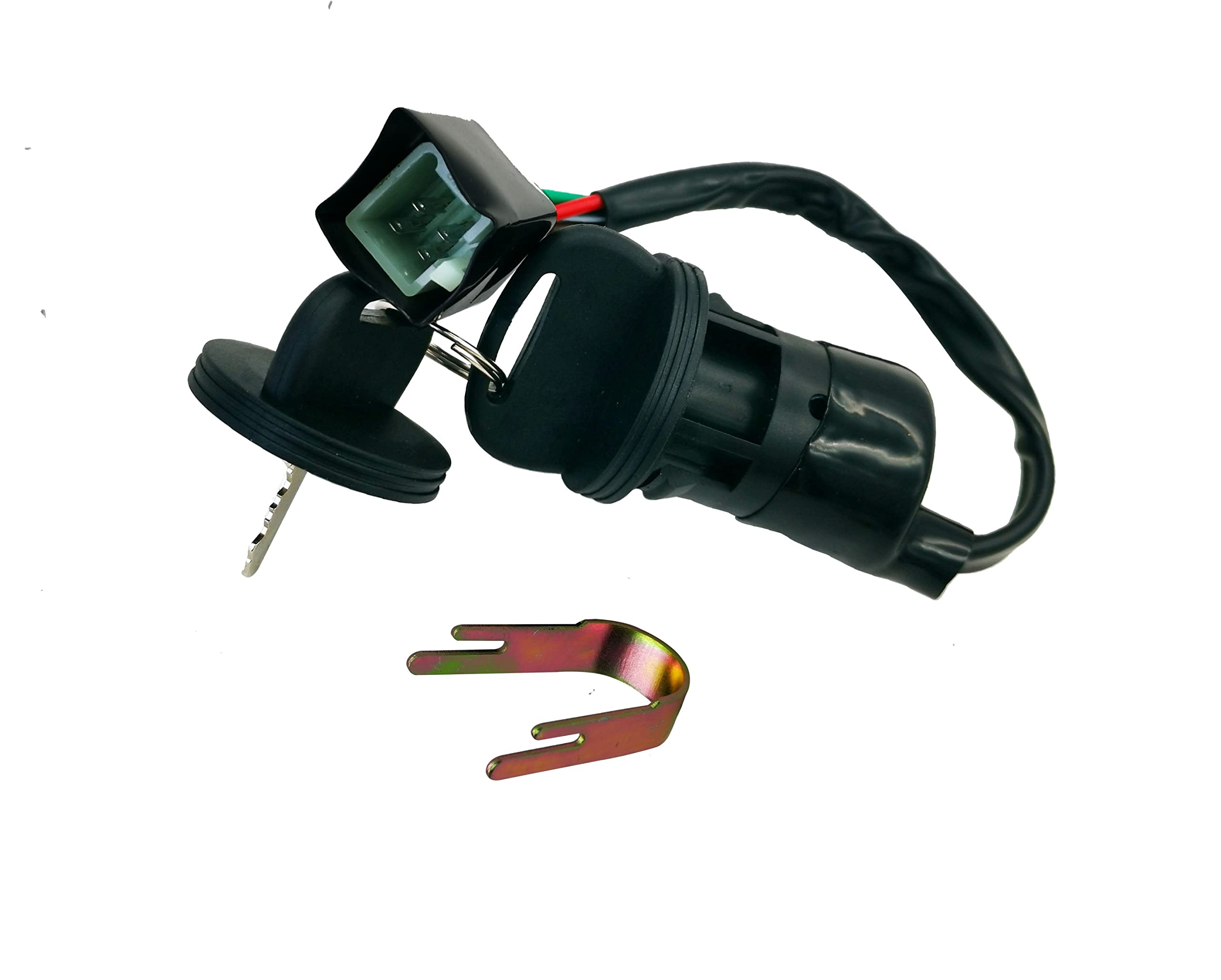 Ignition Key Switch For Polaris Sportsman 90, Fit For Polaris Outlaw Scrambler Predator 50 90 With Ignition Coil&Starter Relay Solenoid And Spark Plug