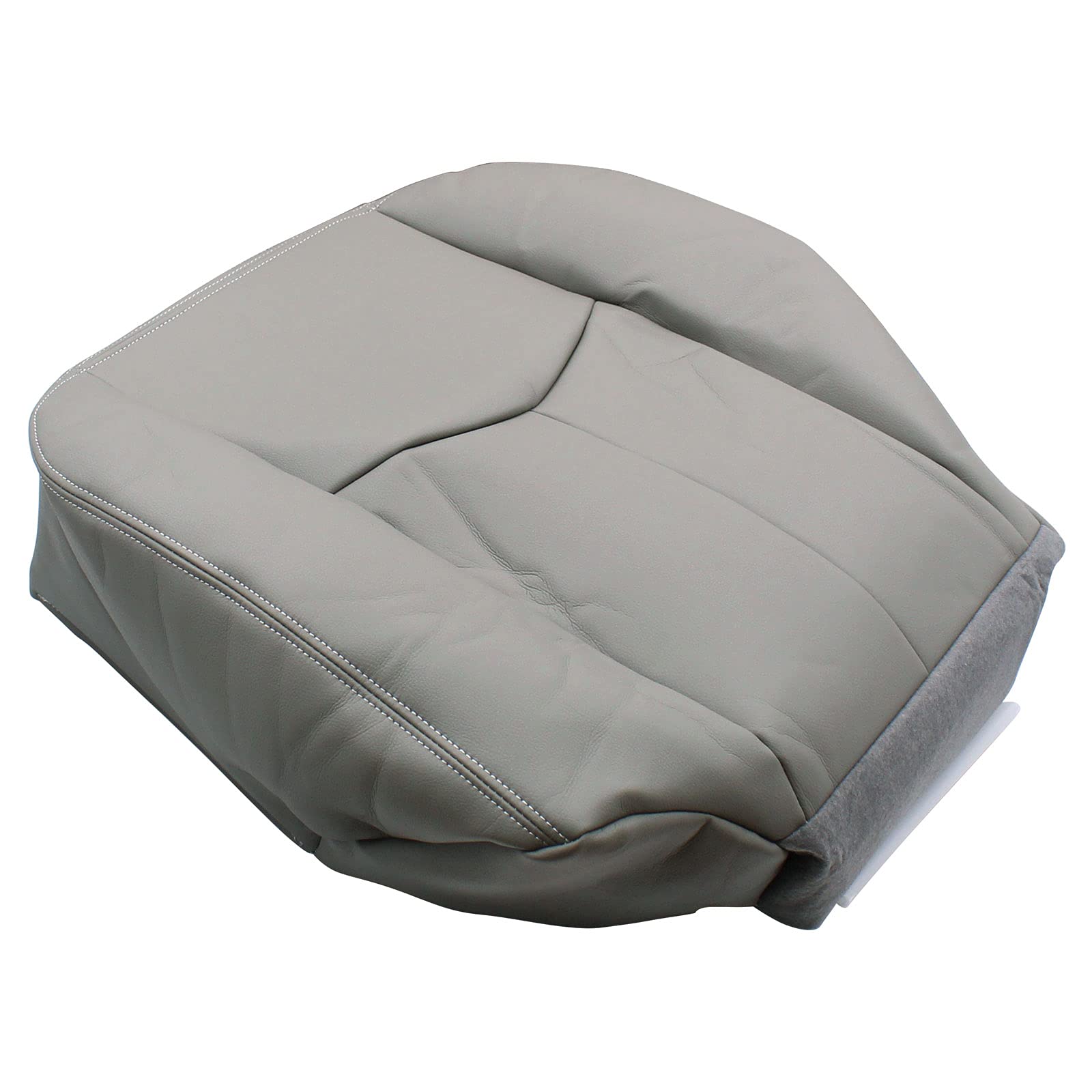 Newyall Grey Leather Driver Side Bottom Seat Cover For Chevrolet Avalanche Silverado Suburban 1500 2500 Tahoe 2003-2006 Gmc Yuko