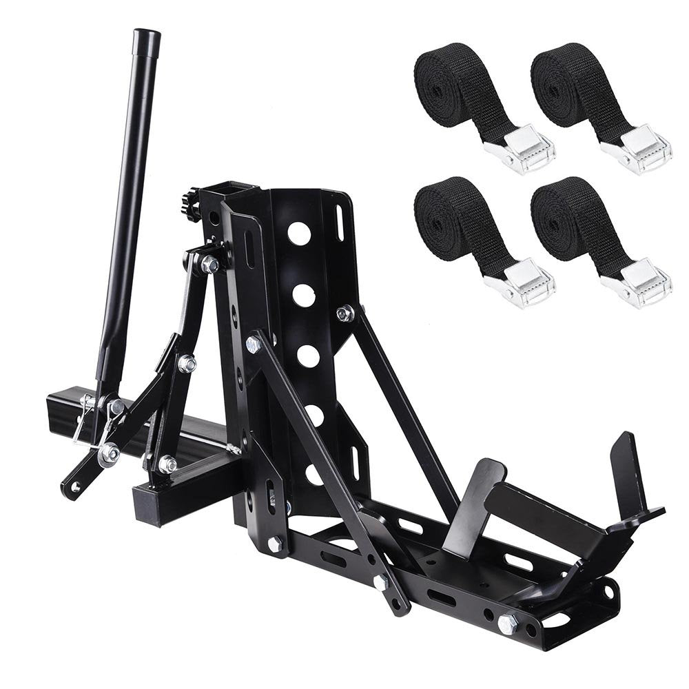 Yescom 800Lb Motorcycle Trailer Hitch 2' Tow Receiver Scooter Carrier Steel Hauler Hitch Mount Rack