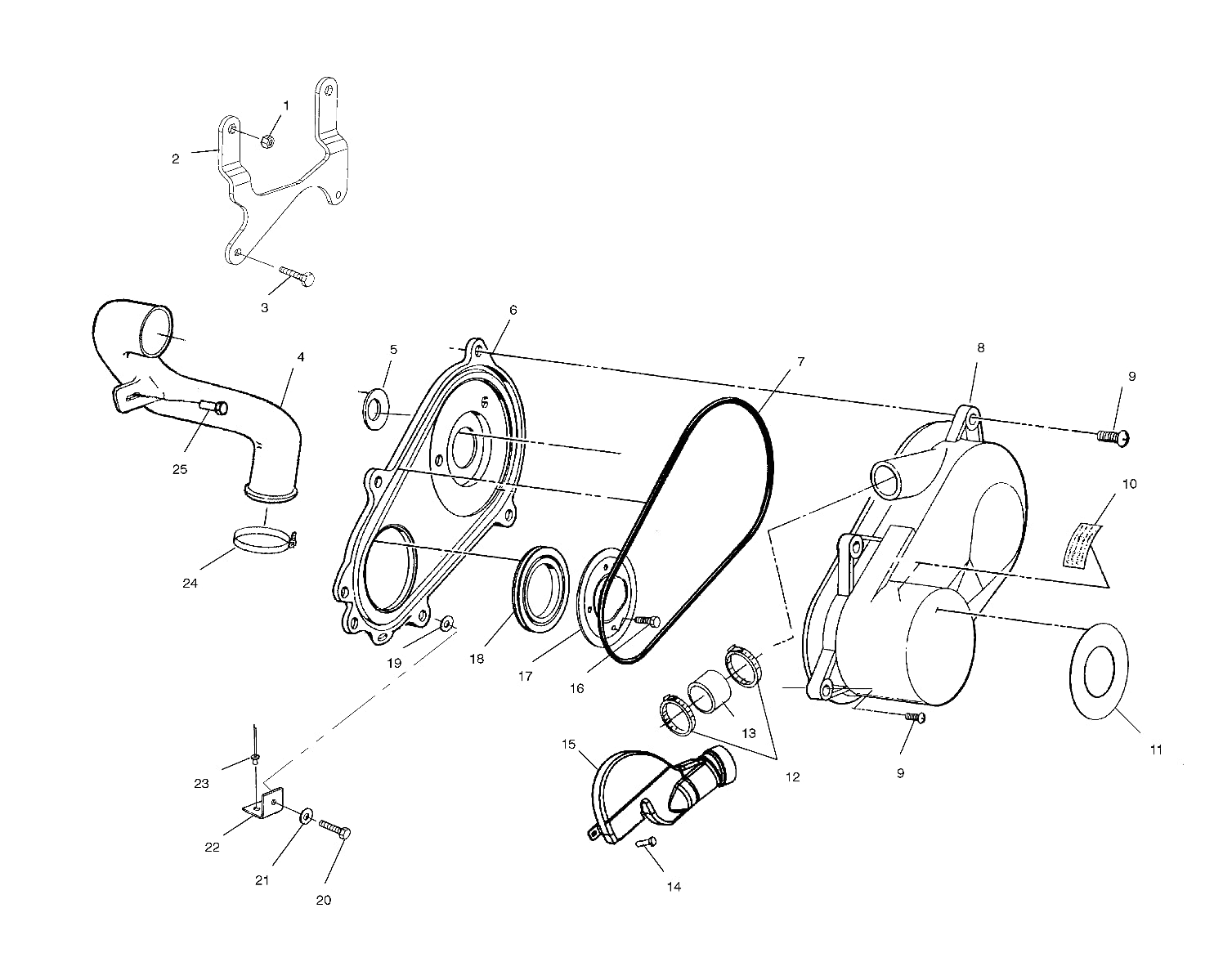 Polaris Ranger Clutch Cover Kit, Inner, Compatible With Polaris Models, Genuine Oem Part 2201160, Qty 1