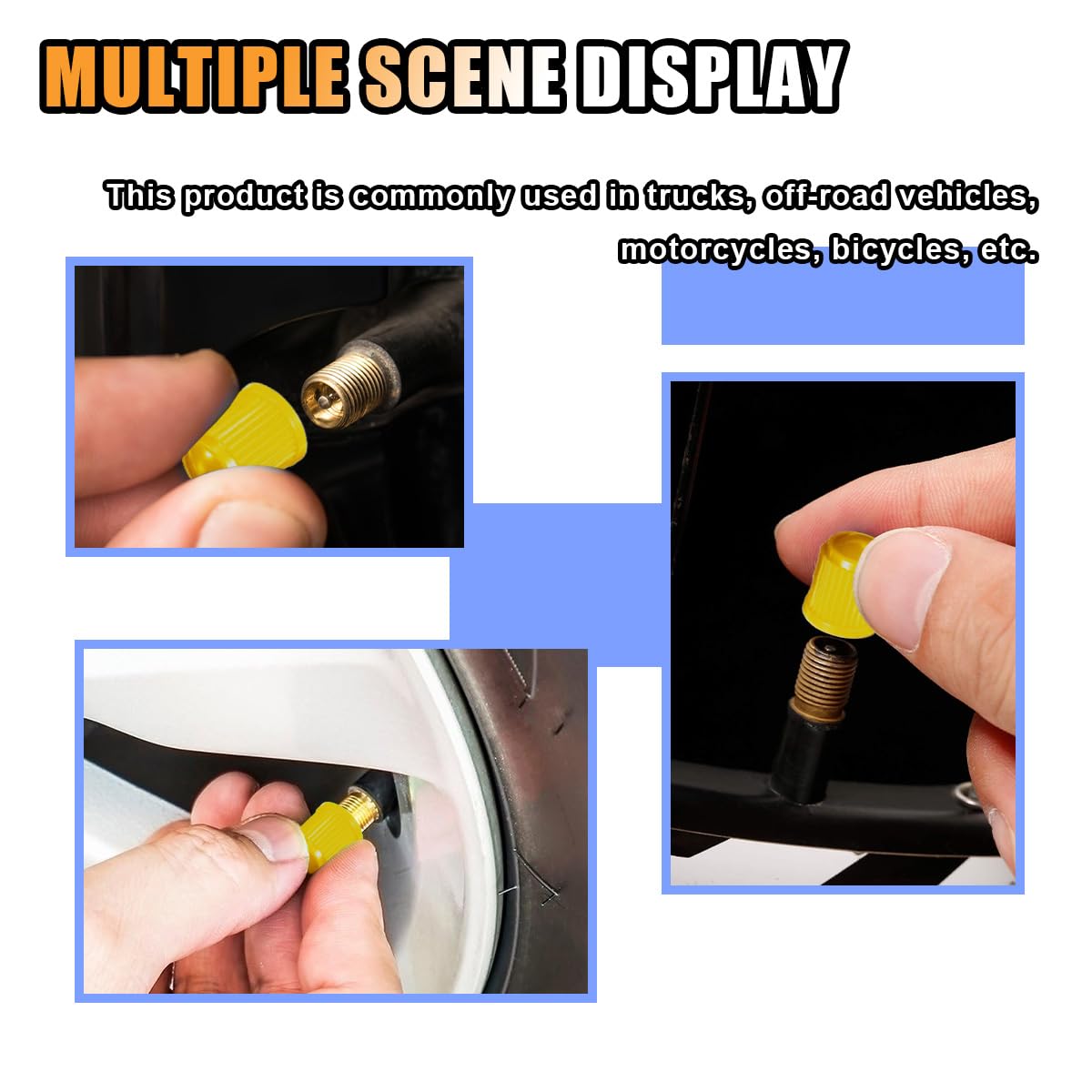 20PCS Tire Valve Stem Caps, Tire Valve Dust Caps Air Caps Cover with O Rubber Seal, Corrosion Resistant Auto Accessories Univers