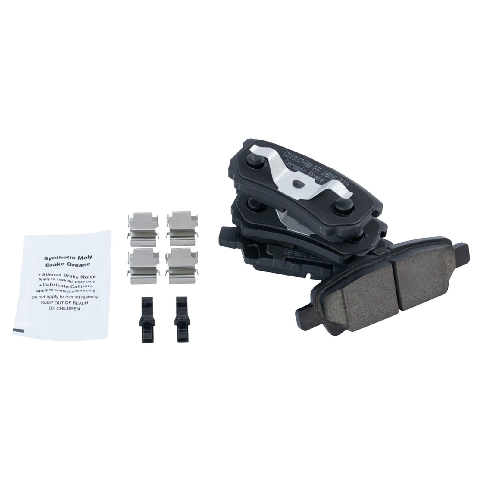 Trq Rear Ceramic Brake Pads & G-Coated Rotor Kit For Chrysler Dodge Jeep Mitsubishi
