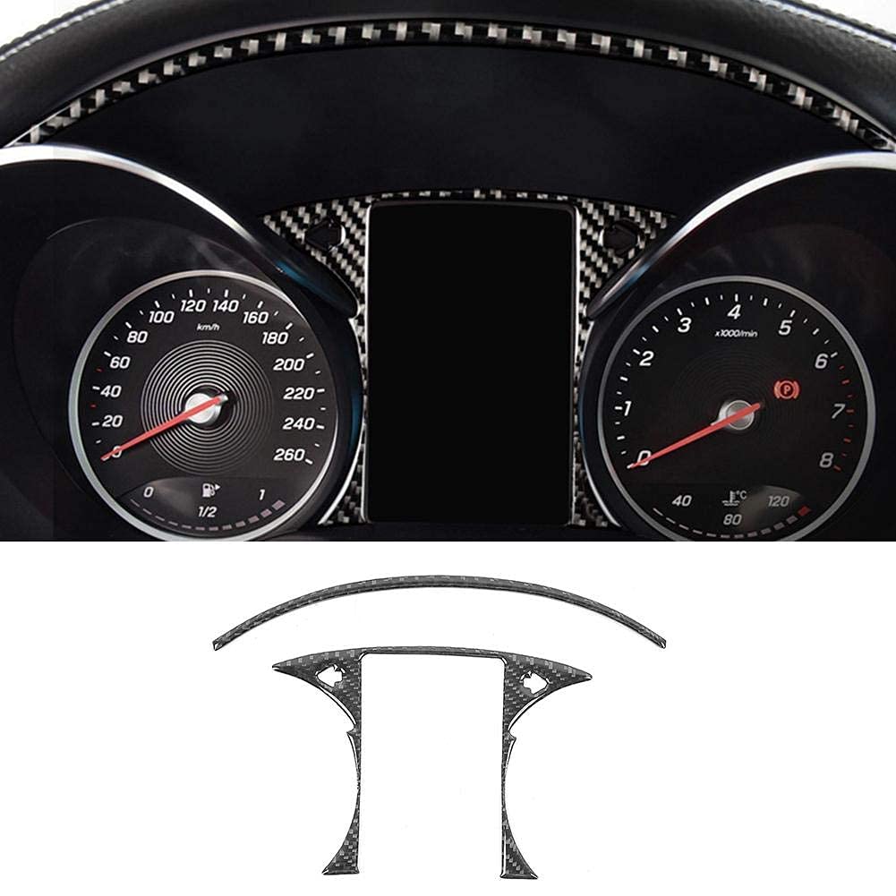 Console Control Panel Strips, 2Pcs Car Decorative Sticker Frame Cover Trim Fit For Benz C-Class W205 Glc C180 C200L C260L