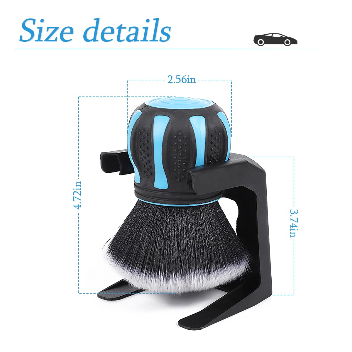 Auceli Car Detailing Brush, Ultra Soft Auto Interior Dusting Brush With Storage Rack, Car Xl Synthetic Brush Cleaning Tool, Univ