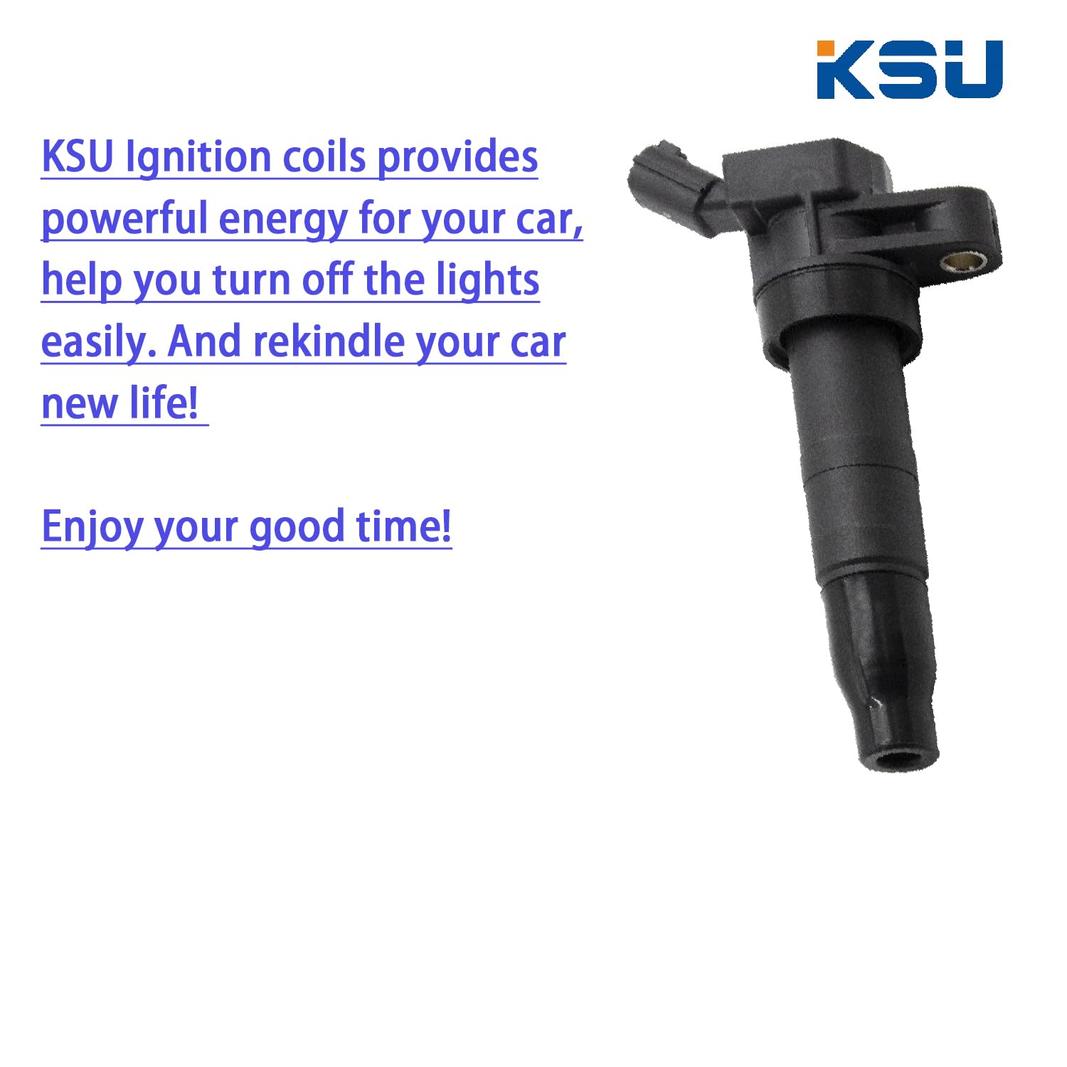 KSU Coil pack spark plug Double Iridium compatible with Hyundai Sonata 2.4L L4 Electric/gas 2011 2012 2013 2014 2015