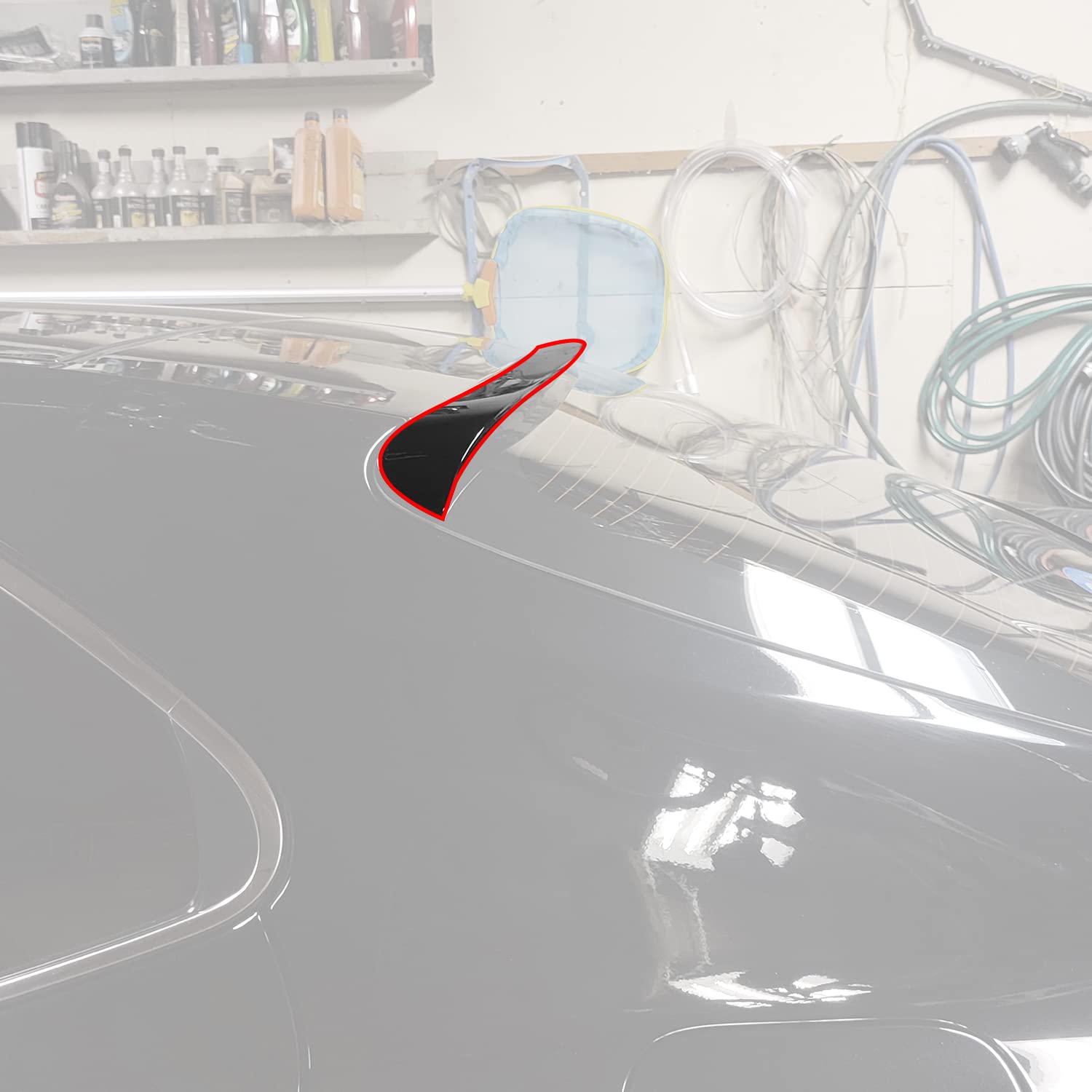 Kuafu Rear Roof Spoiler Compatible With 2018-2023 Toyota Camry All Model Rear Window Visor Roof Spoiler Black Plastic