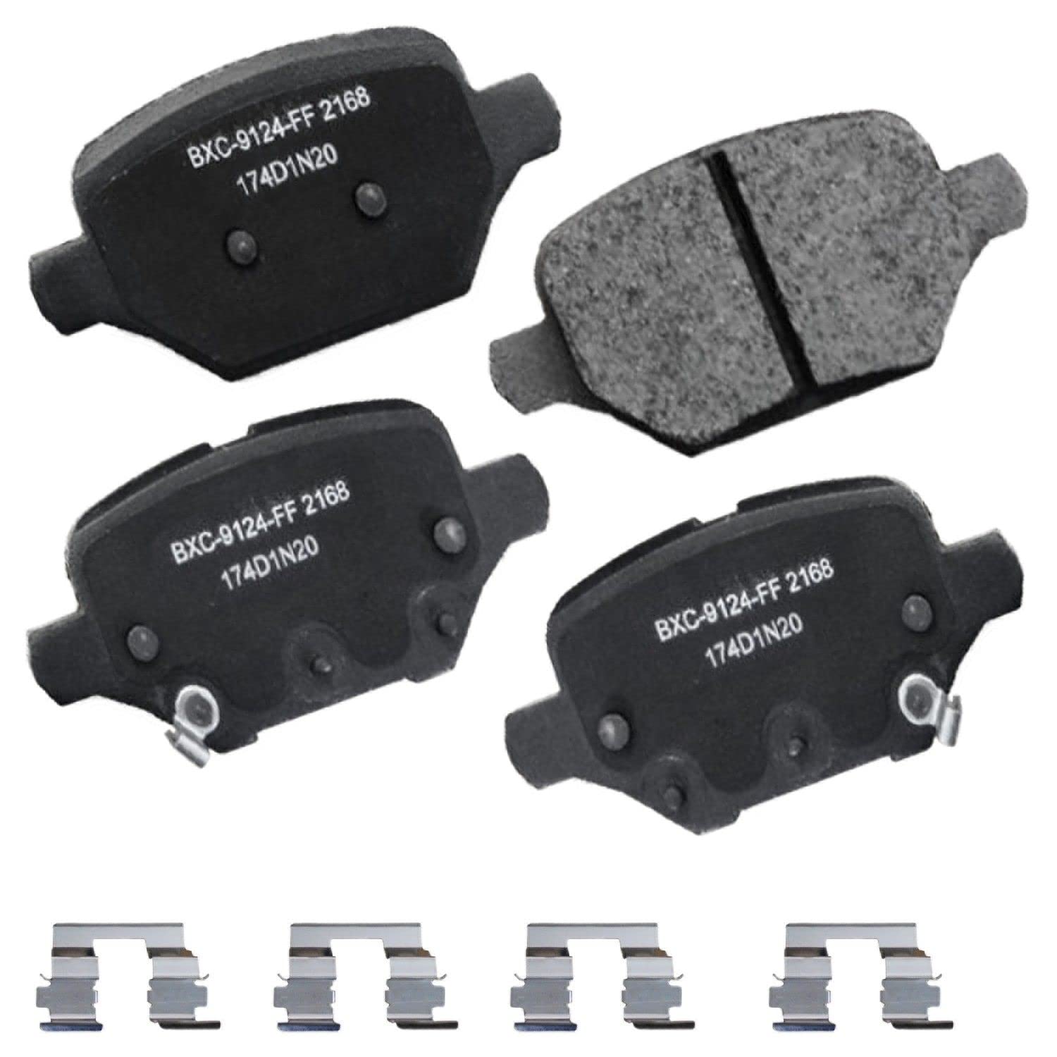 Bendix Premium Sbc2168 Ceramic Rear Brake Pads For Buick Encore 2022-2018, Chevrolet Trax 2022-2018