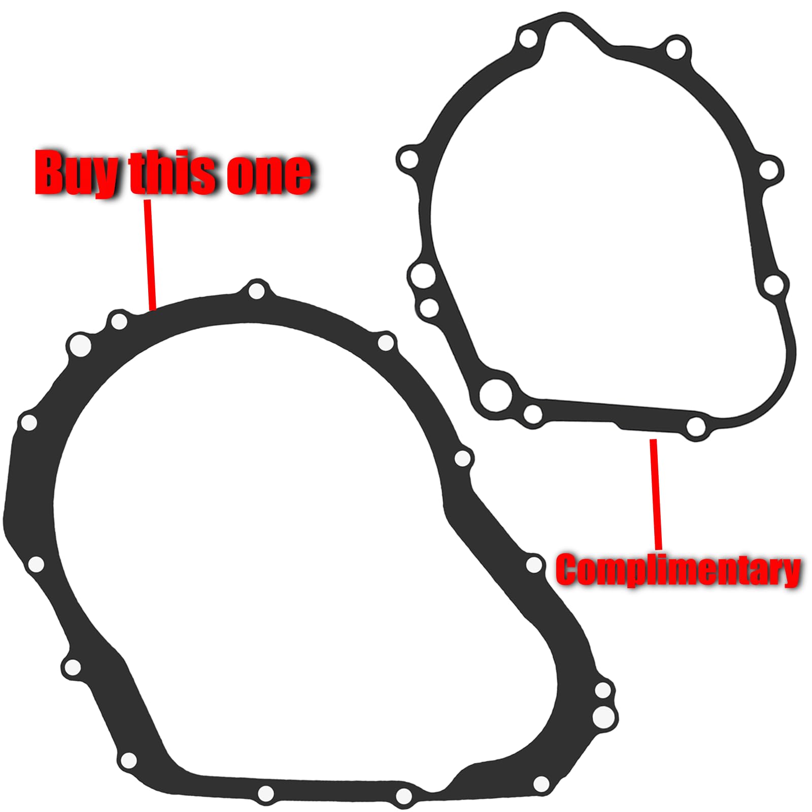 VPZMT Replacement Clutch Cover/Crankcase Cover Gasket for 2006-2024 suzuki GSXR600 GSXR750 /GSX-R 600 GSX-R 750, Replace OEM#114