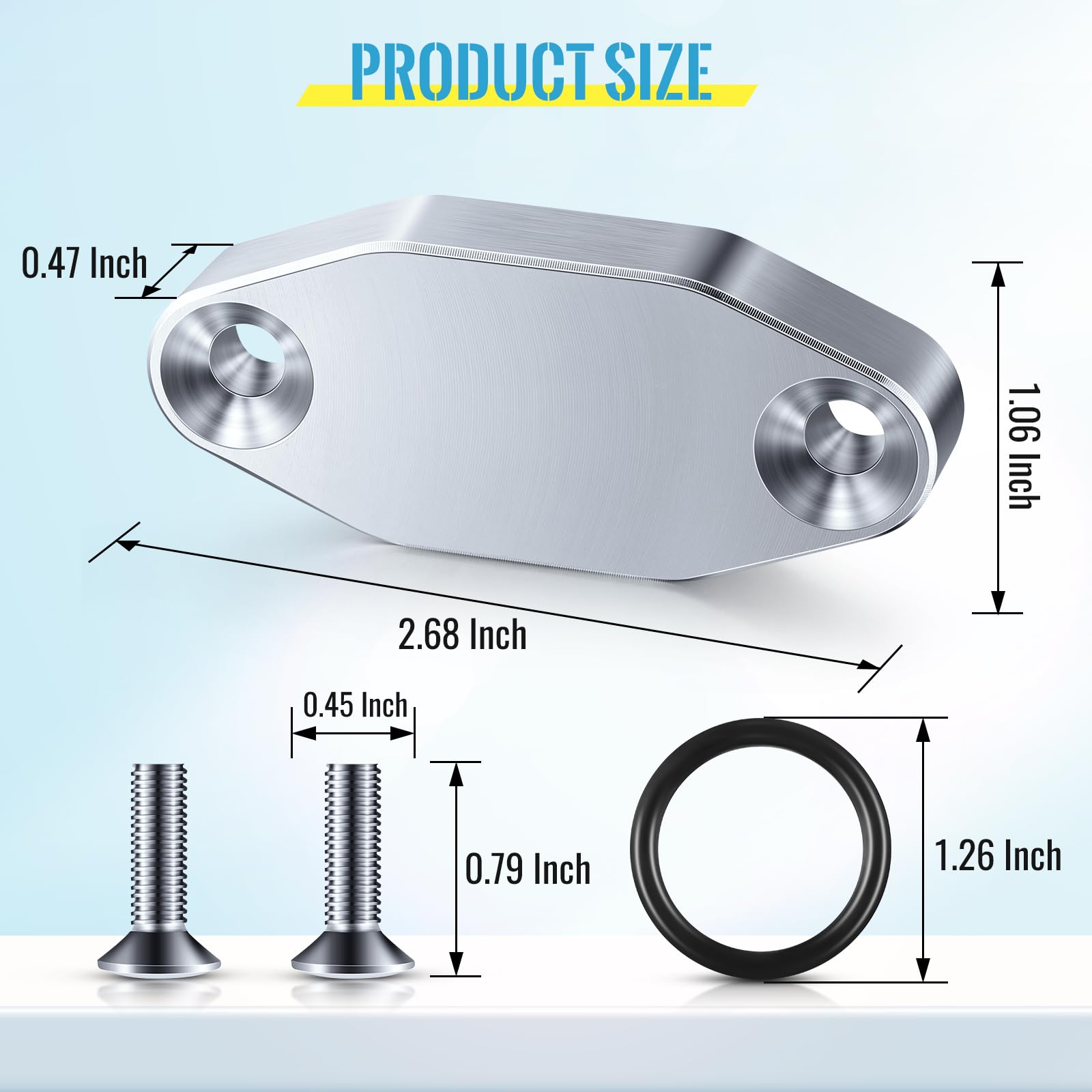 Saillong 1 Pack LS Billet Oil Cooler Block off Plate on Oil Pan LS Billet Oil Port Plate Compatible with Gen III IV Series Engin