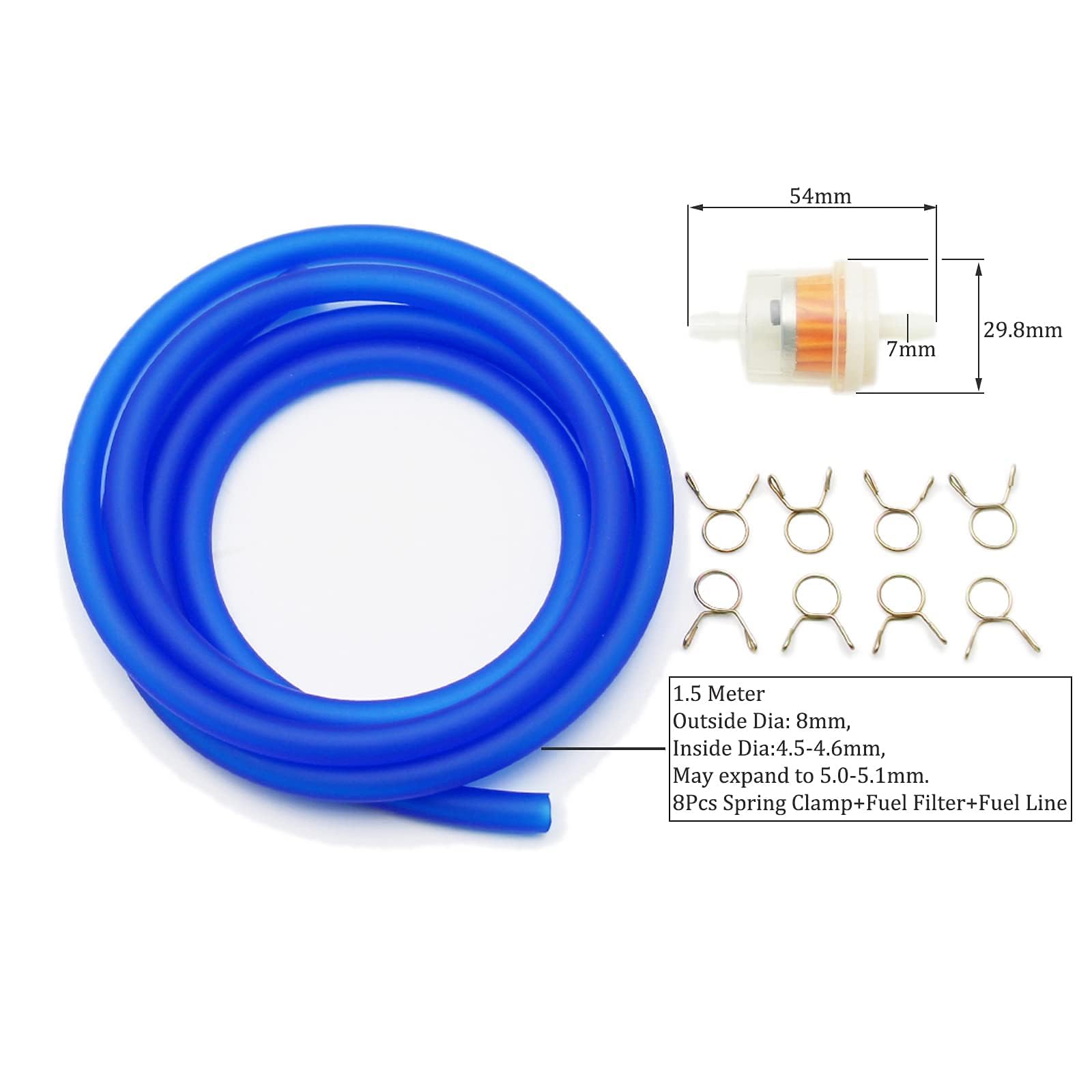 Pro Bat 0.2''(5Mm) Id Fuel Gas Line Tube Oil Gas Line Petrol Hose Tube For Atv Dirt Bike Go Kart Moped Pocket Bike Most Of Chine