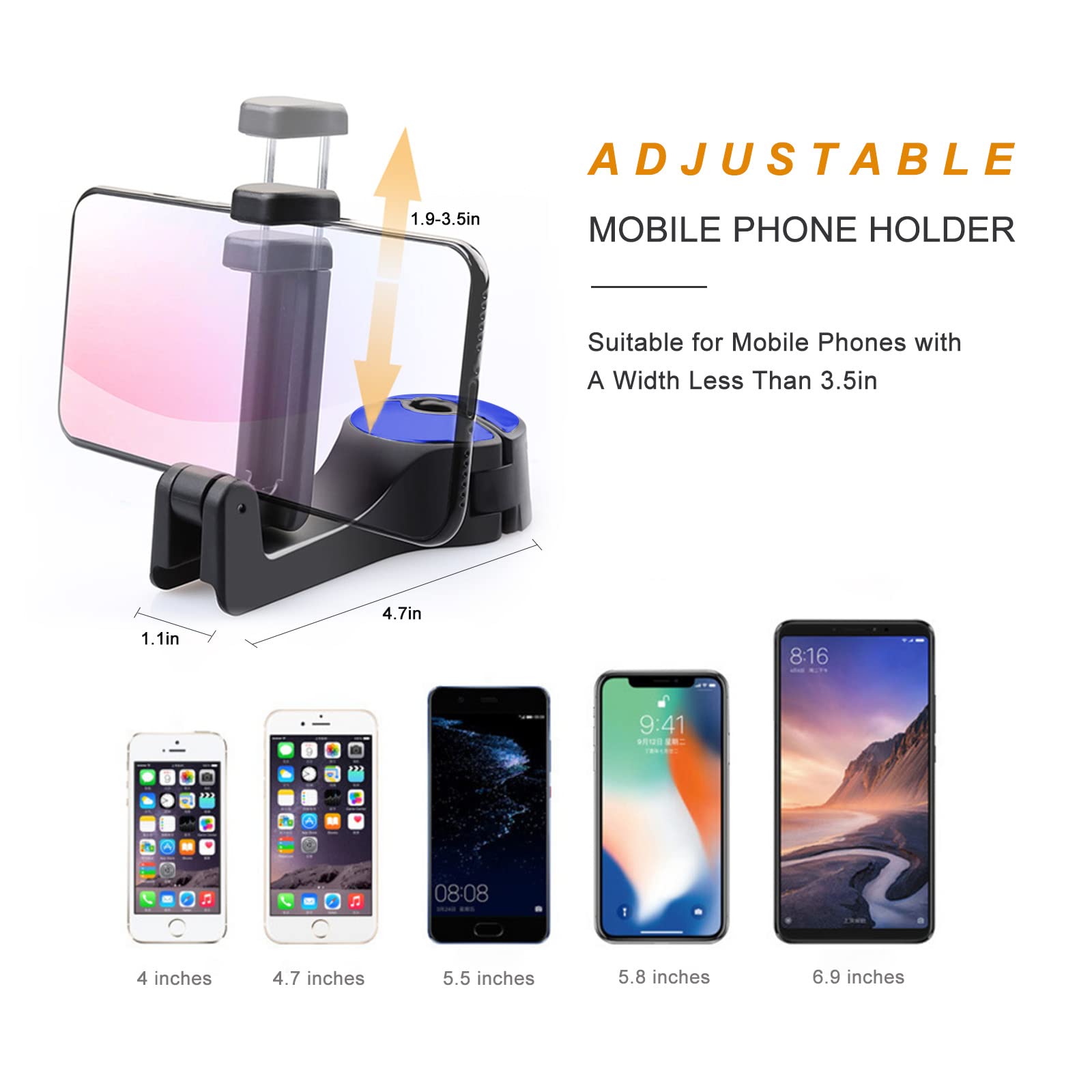 Scovvord Car Headrest Hidden Hook With Phone Holder, Car Seat Hooks For Purses And Bags, Universal 360 Rotation Headrest Hooks P