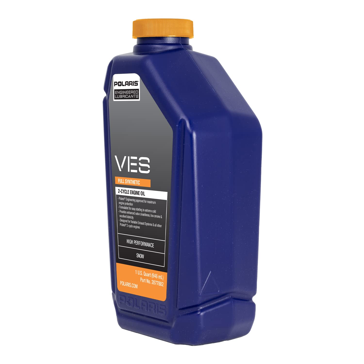 Polaris Oem Snowmobile Ves Full Synthetic 2-Cycle Oil, For 2-Stroke Snowmobiles, 1 Quart, Synthetic, Specific For Patriot Boost,