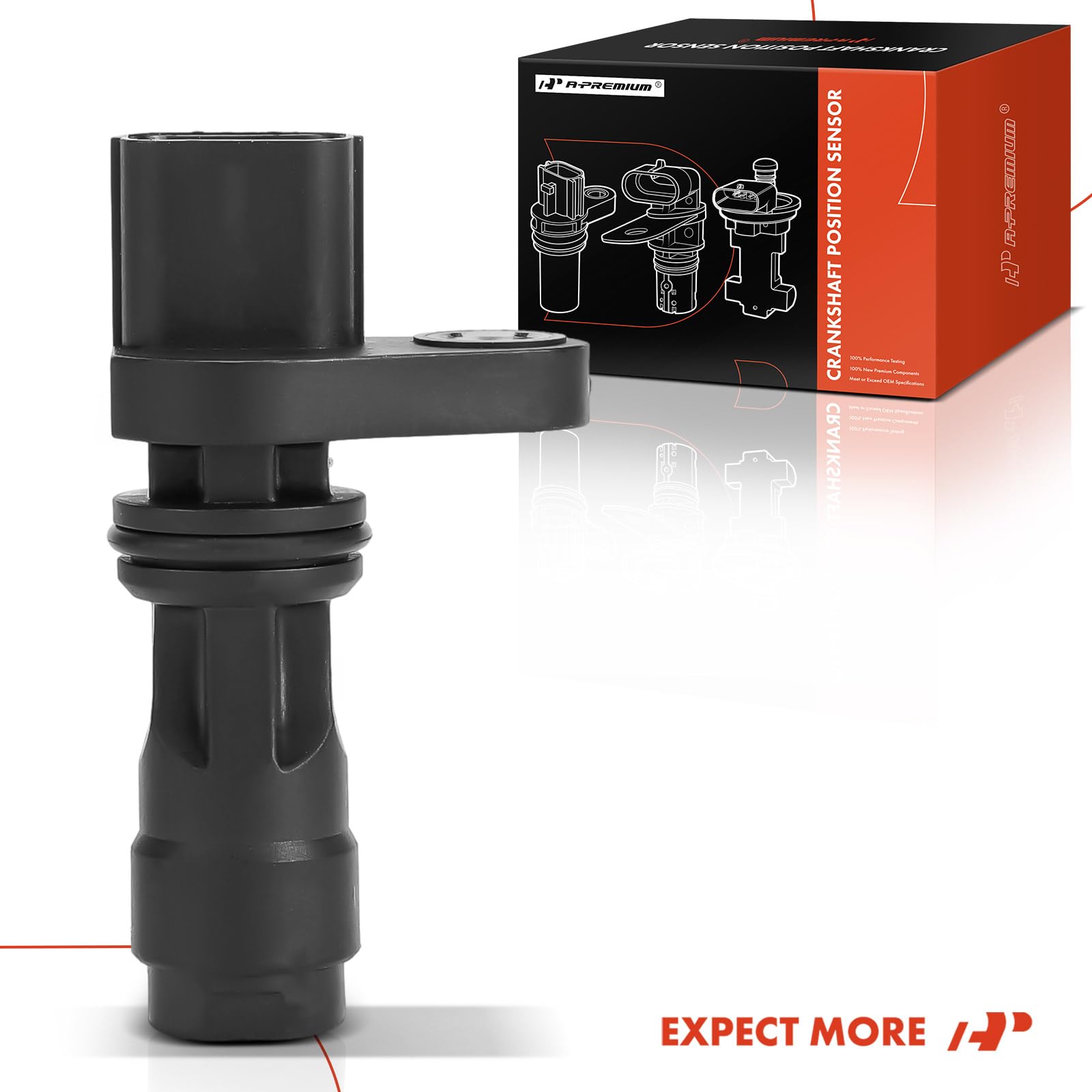 A-Premium Engine Crankshaft Position Sensor Compatible With Honda Civic 2002-2011, Cr-V 2002-2009 & Acura Csx 2007-2011, Rsx 200