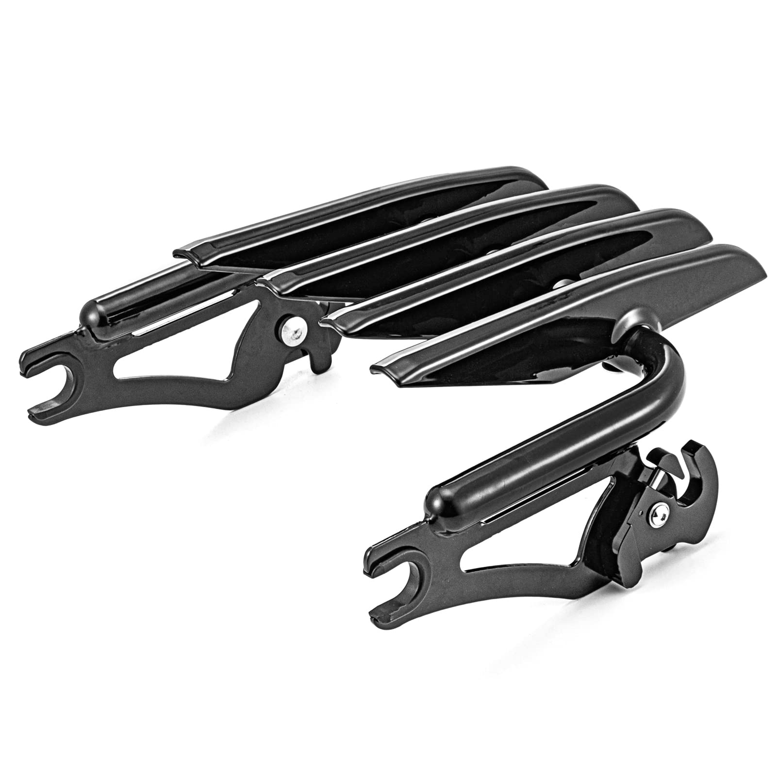 Mofun Gloss Black Luggage Rack Stealth Style Detachable Compatible With 2009-2024 Harley Touring Road King Electra Glide Road Glide Street Glide