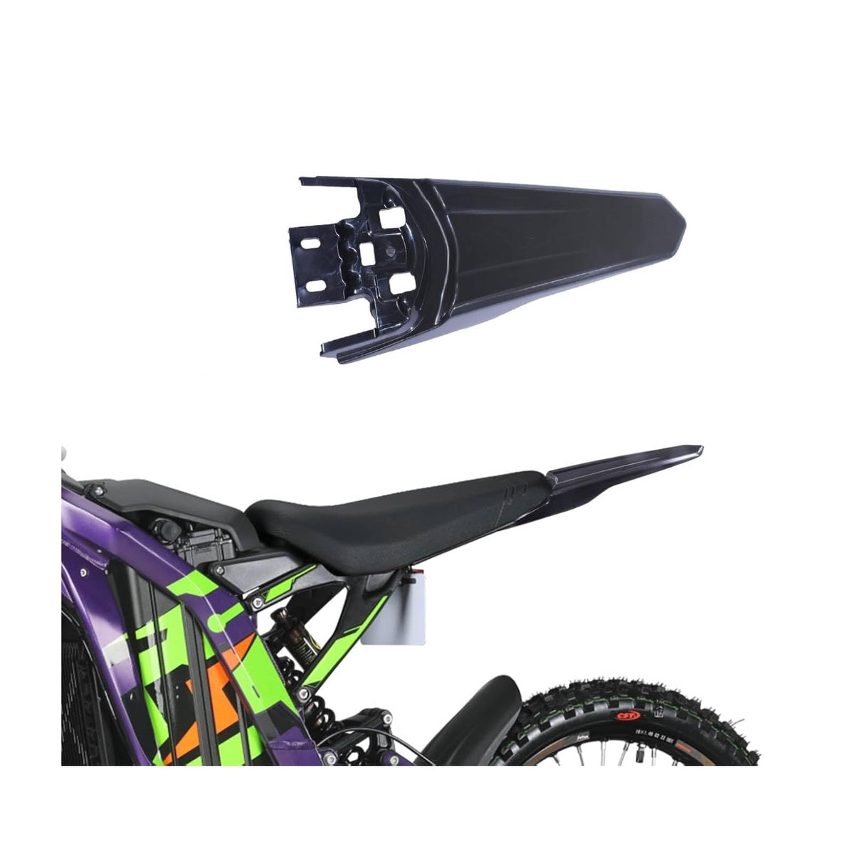 Extended Rear Fender,Longer Tail Guard for Surron Light Bee X/S and Segway X160/ WBCARB0DNQ57B8L