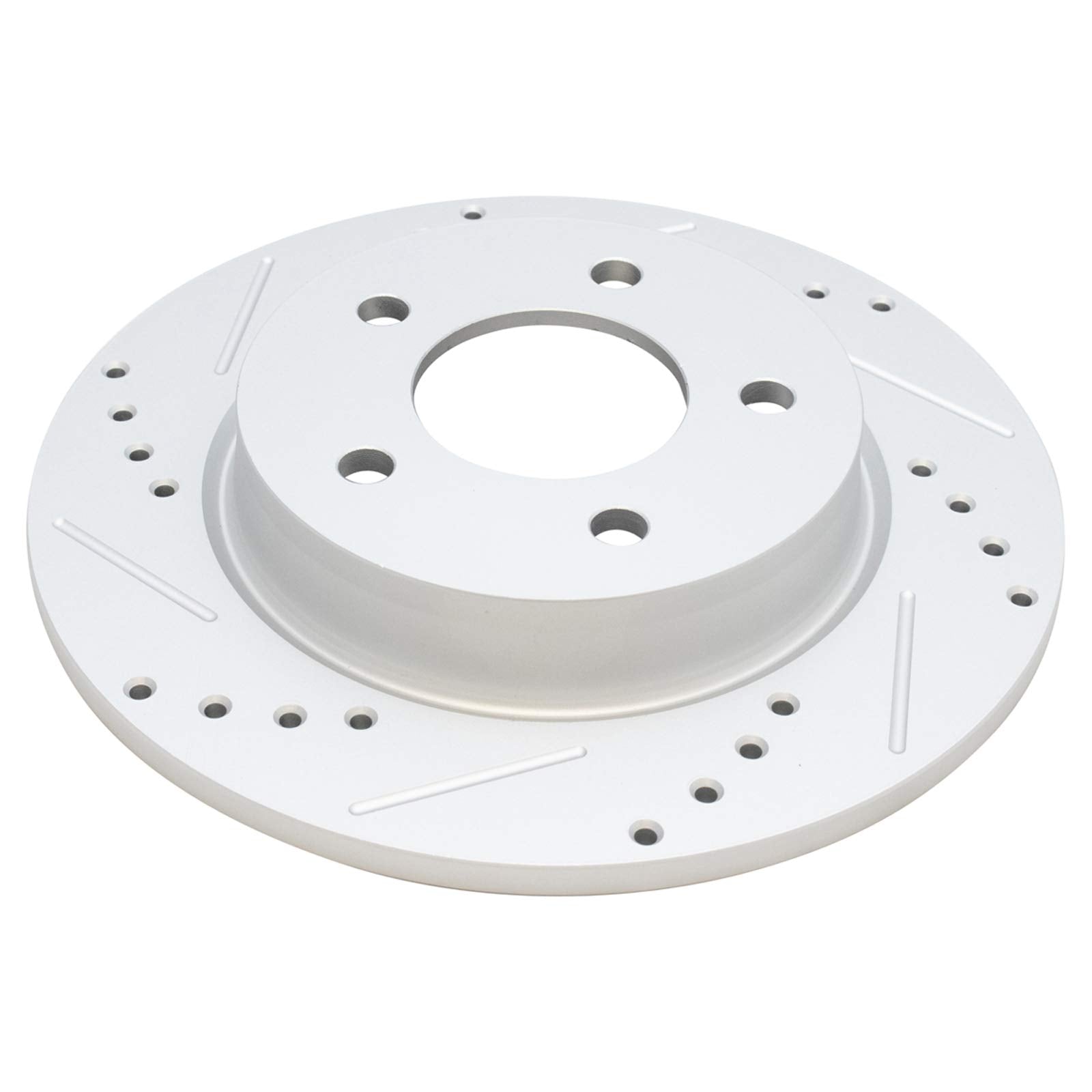 Trq Rear Performance Brake Rotors Set Premium G-Coated Compatible With 2004-2013 Mazda 3