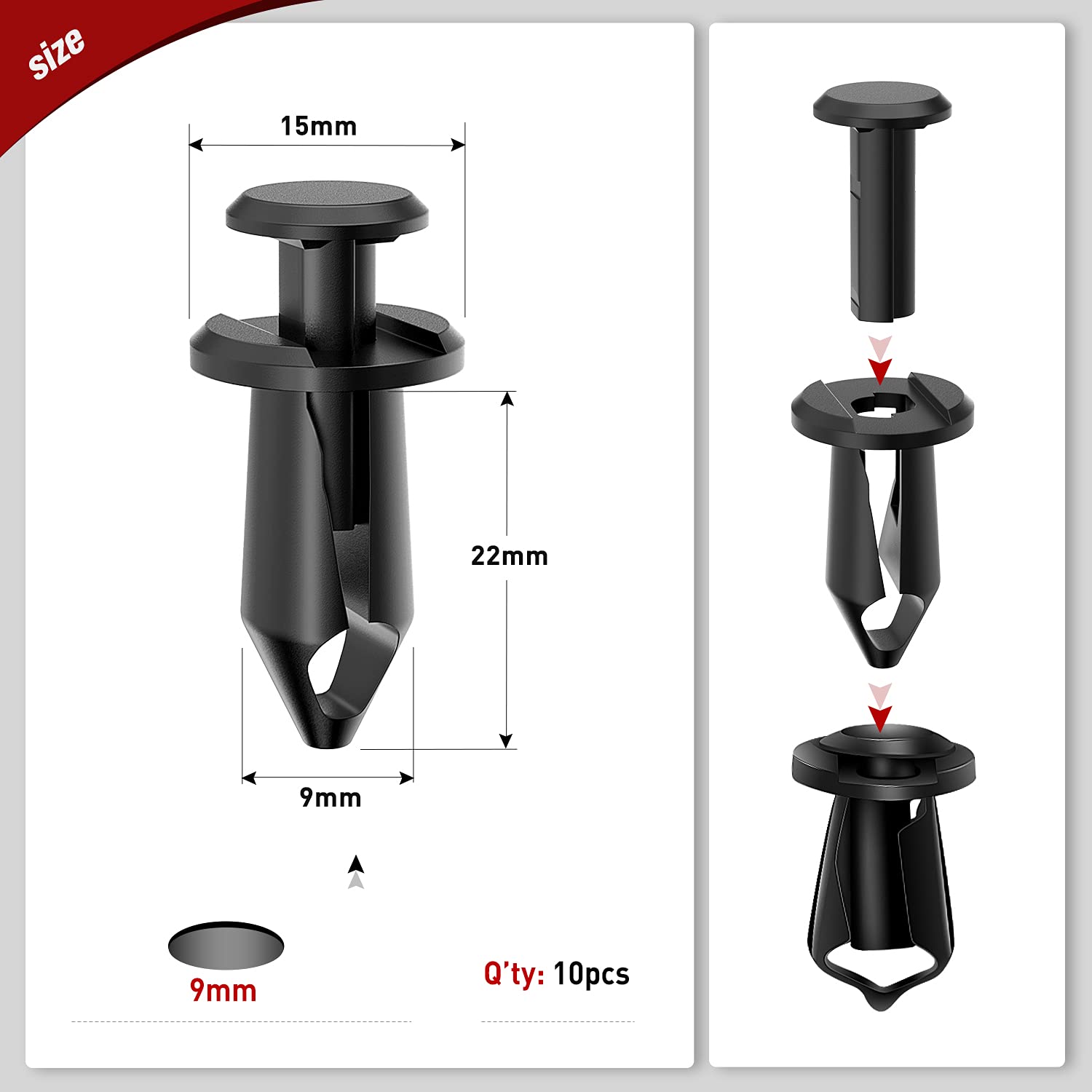 Nilight 35Pcs Engine Under Cover Splash Shield Guard Body Bolts Bumper Fender Liner Push Retainer Fastener Rivet Clips Extruded